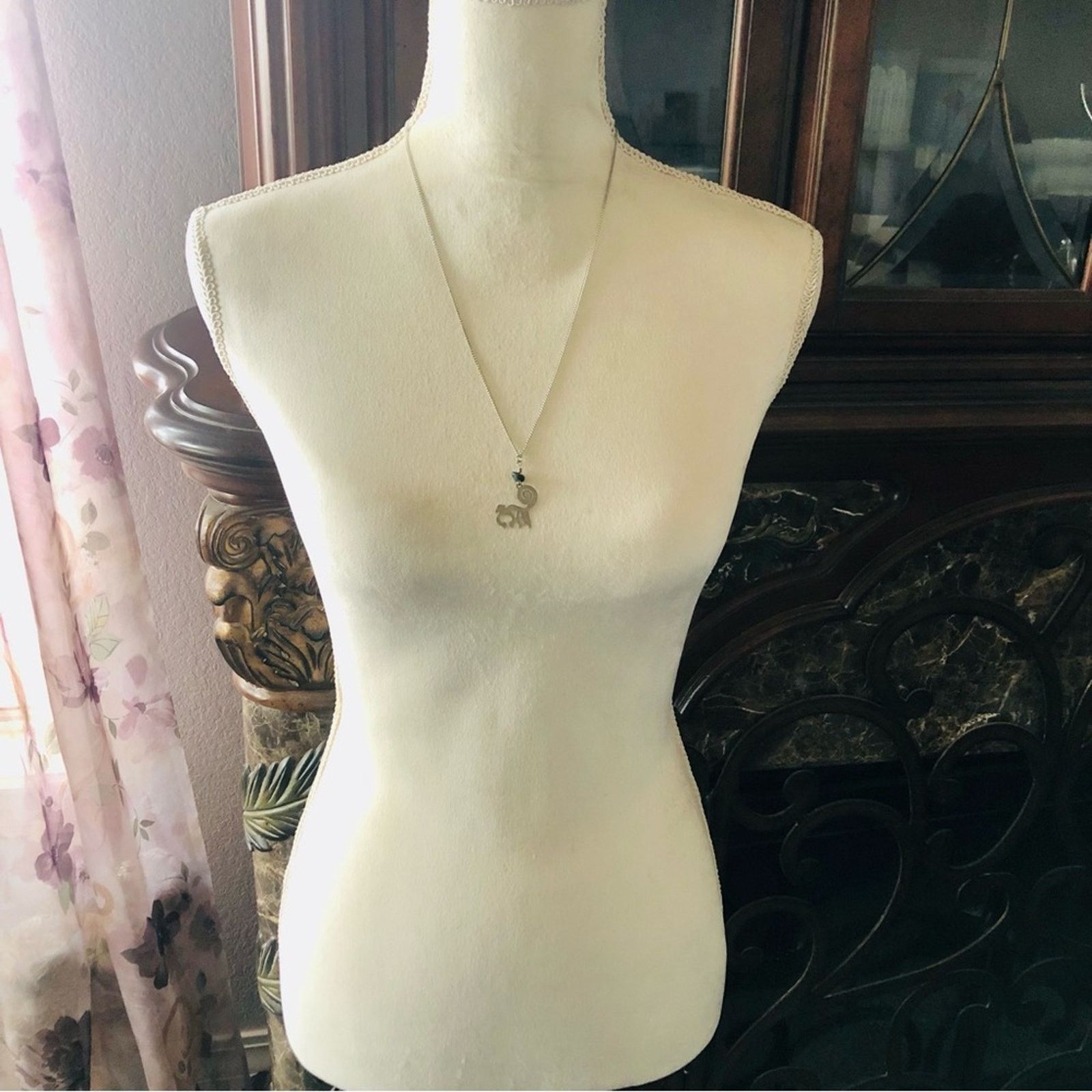 Handmade Hand crafted sterling monkey green jasper necklace Size ONE SIZE - 9 Thumbnail