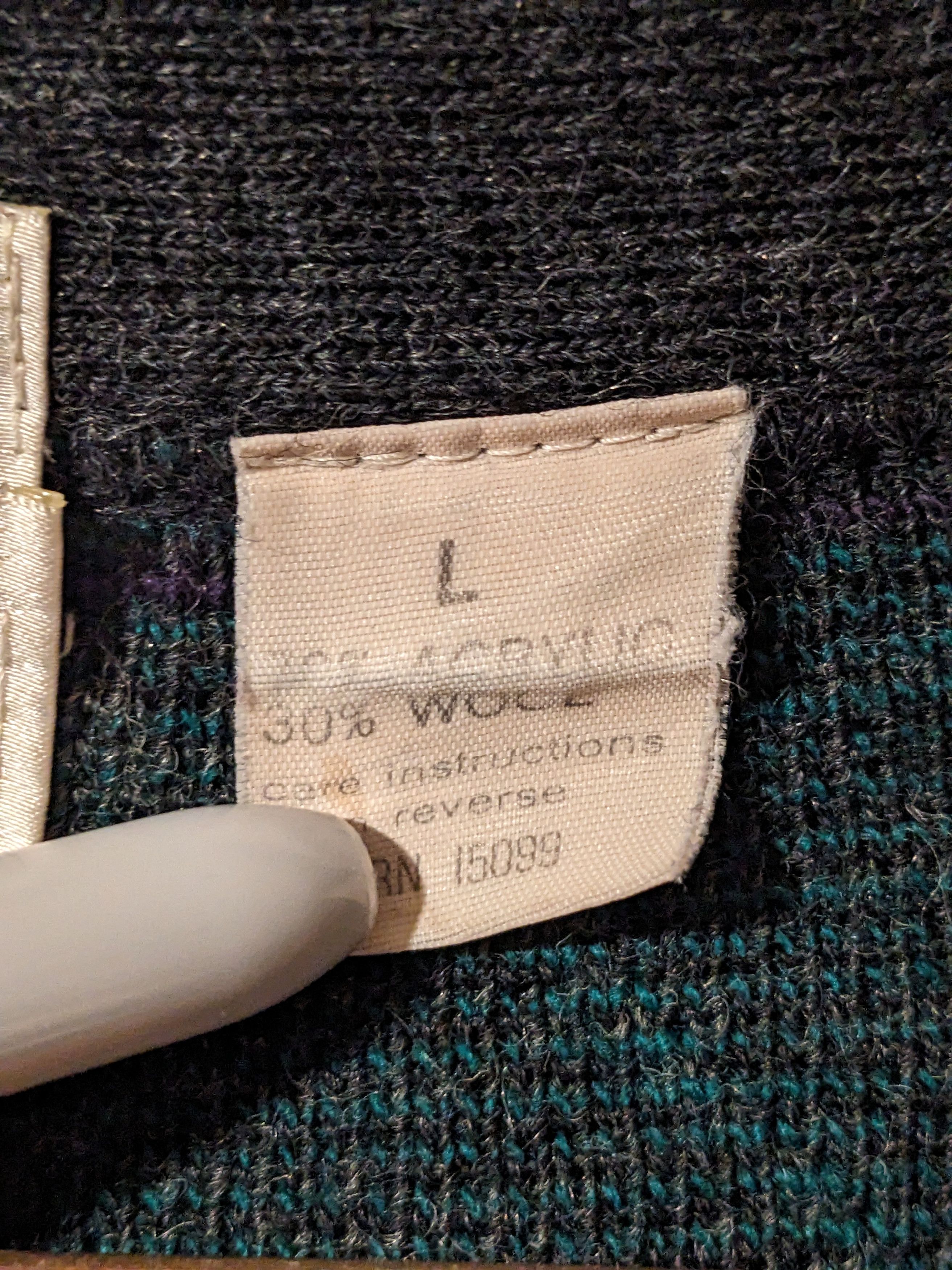 Sears × Vintage Vintage Sears Roebuck and Co Black Large Wool Cardigan Size L / US 10 / IT 46 - 3 Thumbnail