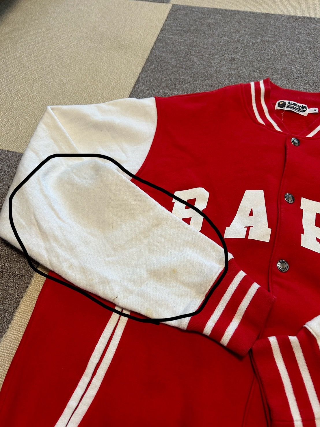 Bape Bape Red College Light Jacket Size US XL / EU 56 / 4 - 12 Thumbnail