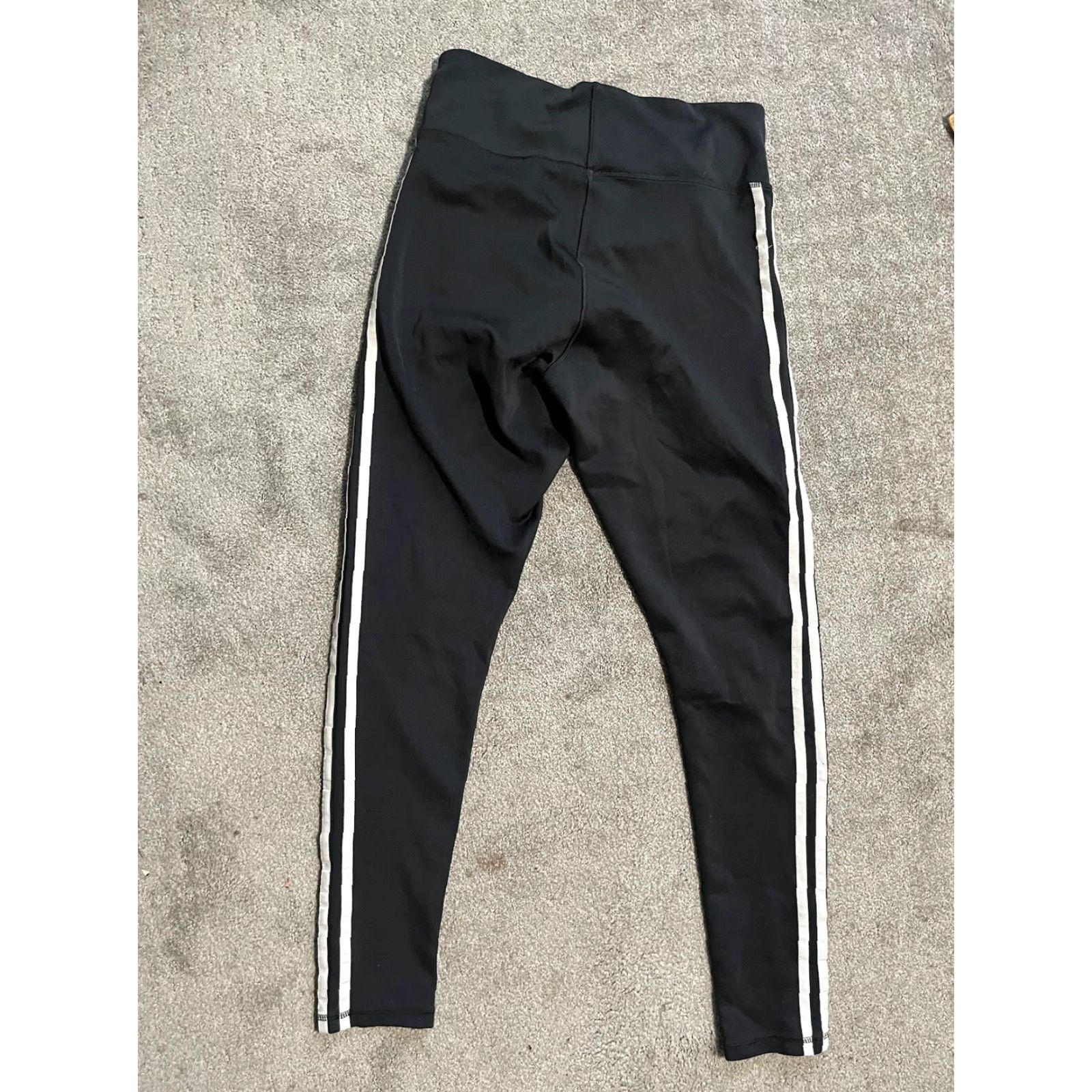 Adidas Adidas Stripe Tight Leggings Womens Black Pull On Stretch Pants M Size 32" / US 10 / IT 46 - 3 Thumbnail