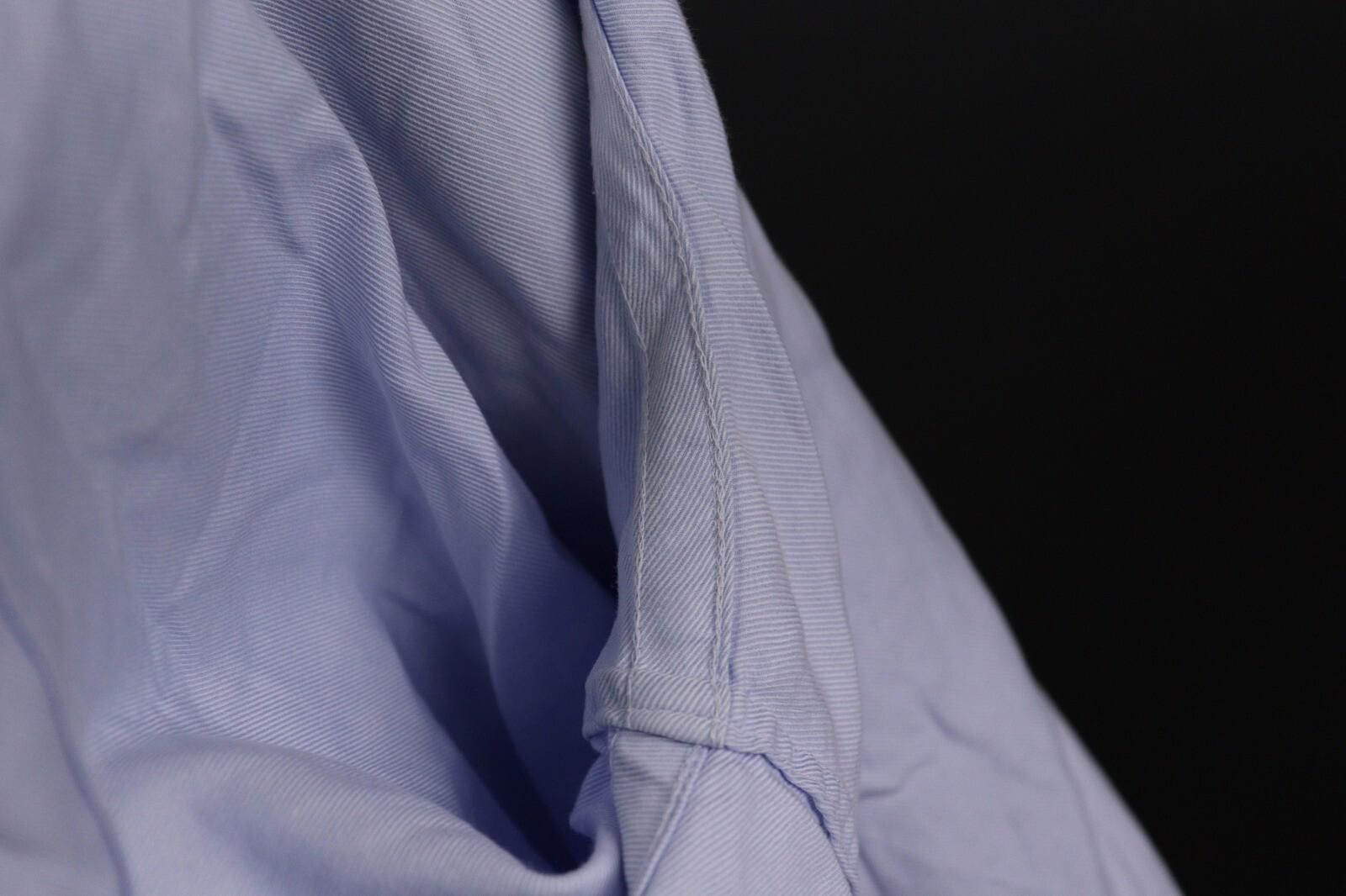 Designer Boggi Milano Slim Fit Blue Button Down Shirt Size 41 / 16 Size US M / EU 48-50 / 2 - 12 Thumbnail