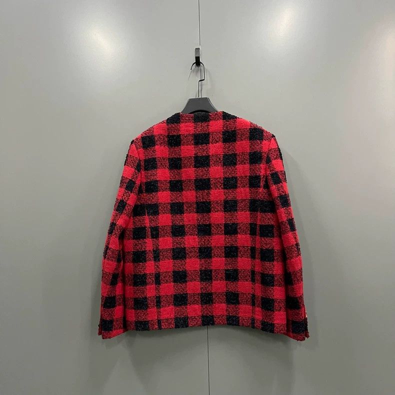 Louis Vuitton Louis Vuitton Black and red plaid single-breasted jacket 25 Size US L / EU 52-54 / 3 - 2 Thumbnail