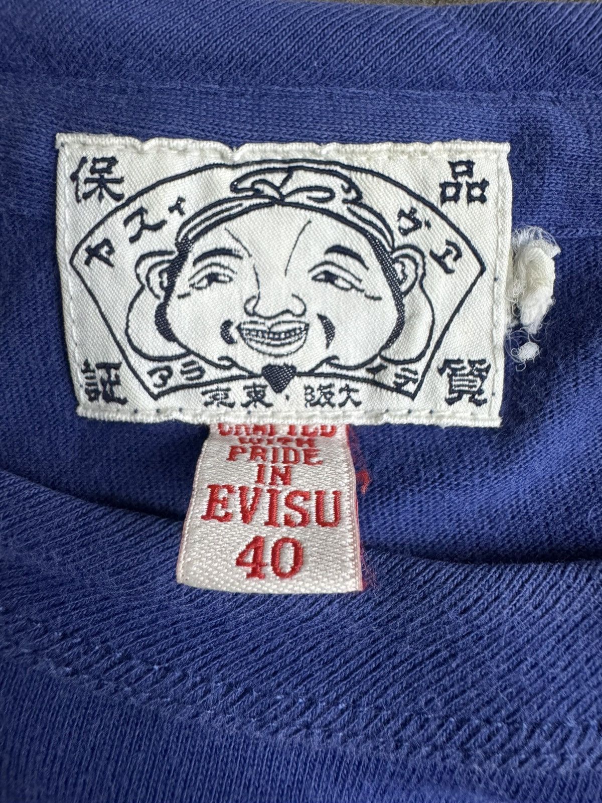 Evisu vintage Evisu blue T-shirt with a light grey seagull logo Size US M / EU 48-50 / 2 - 9 Thumbnail