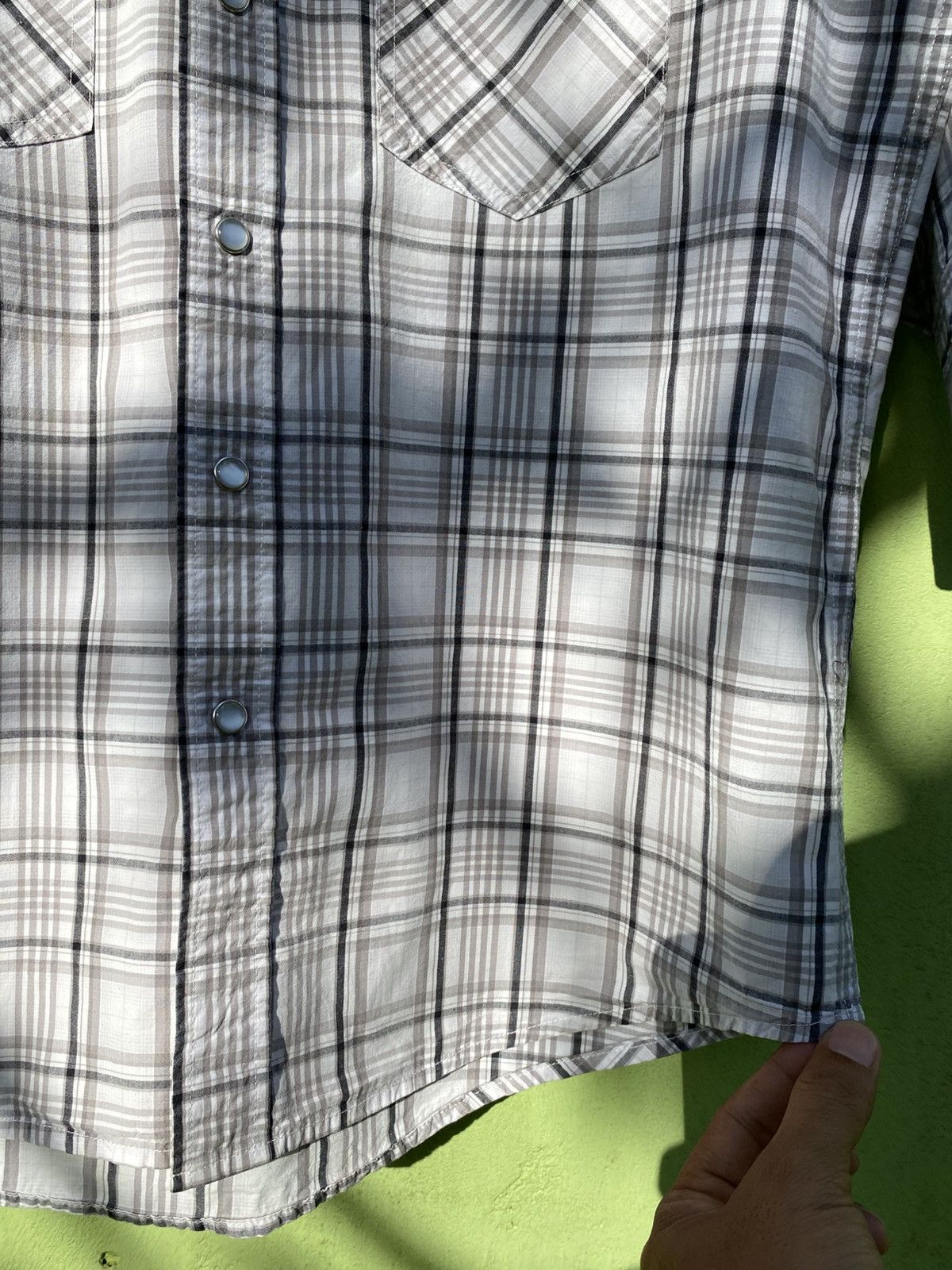 semanticdesign Semantic Design Vintage Western Plaid Snap Embroidery Detail Size US L / EU 52-54 / 3 - 7 Thumbnail