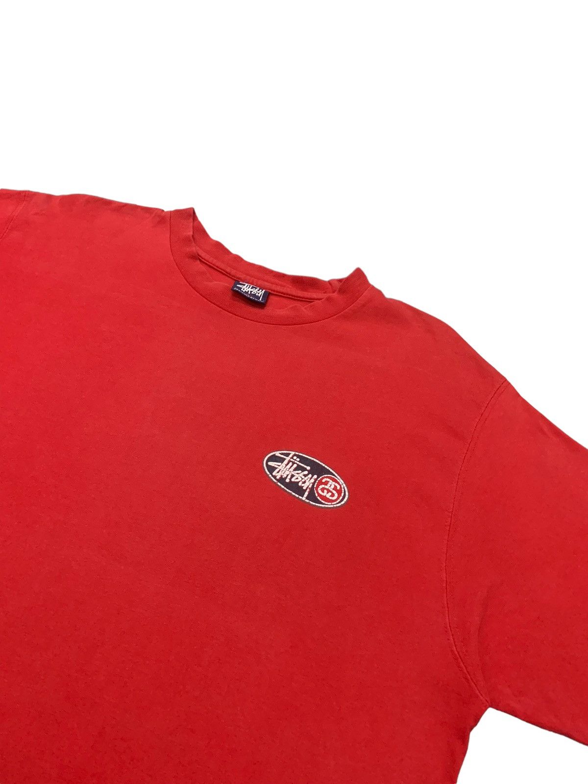 Stussy × Vintage Vintage 90s Stussy Double SS Back Hint Tshirt Size US L / EU 52-54 / 3 - 3 Thumbnail