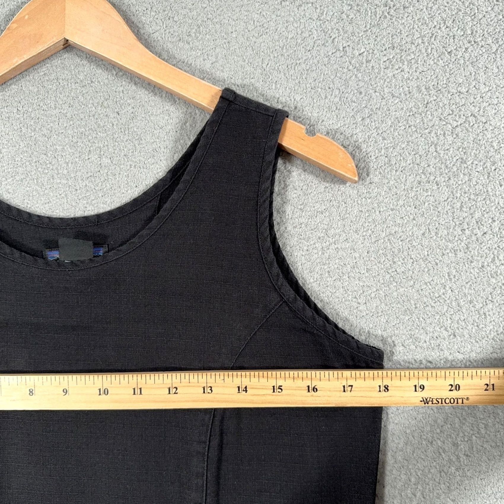 Patagonia VINTAGE 90s Patagonia Dress Womens Small Black Organic Cotton Tank Pockets Size S / US 4 / IT 40 - 6 Thumbnail