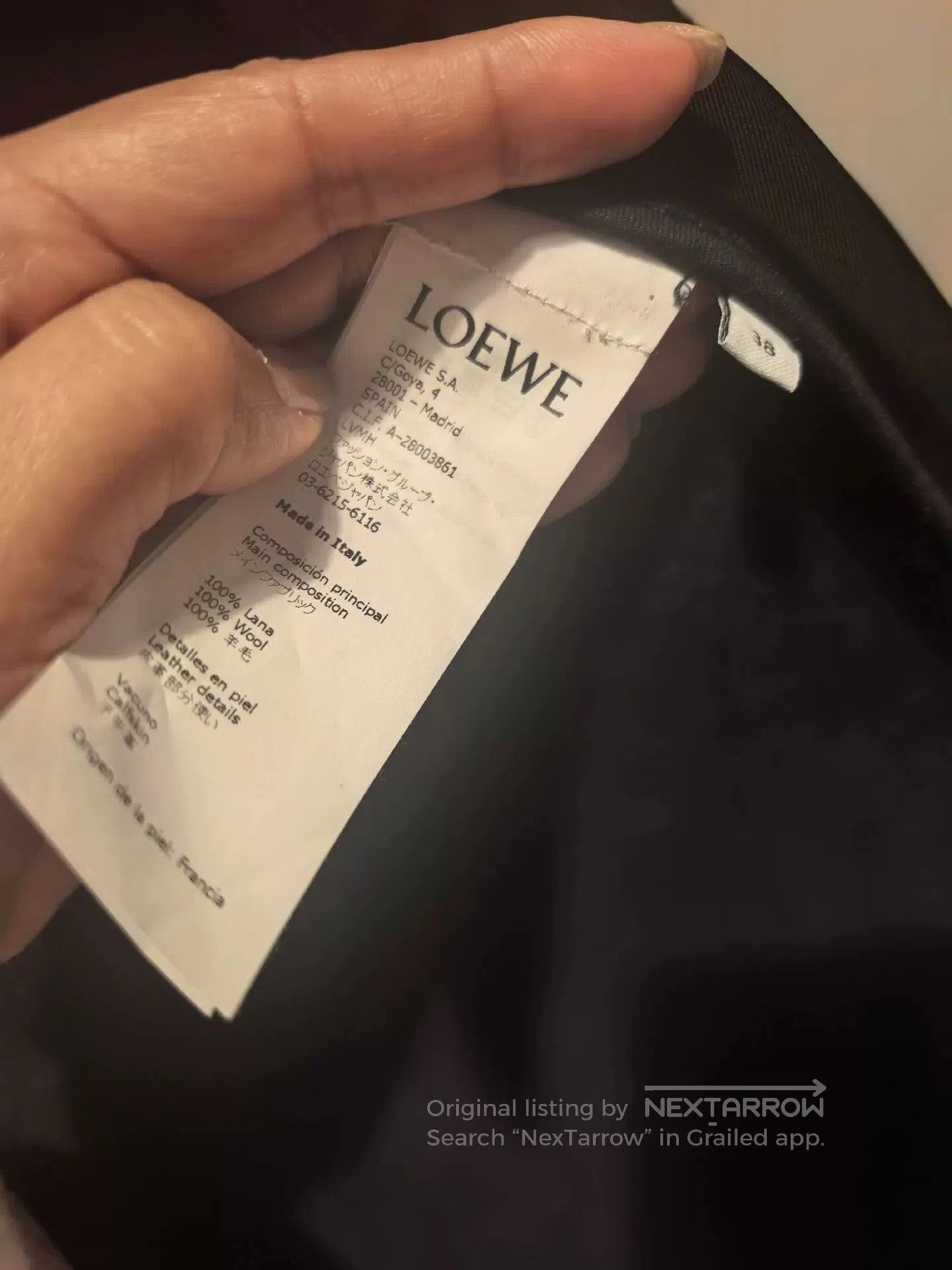 Loewe LOEWE Blue Wool Blend Coat. Size US S / EU 44-46 / 1 - 4 Thumbnail
