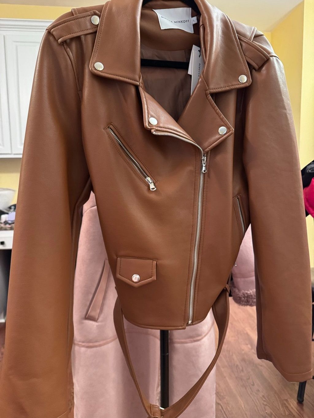 Rebecca Minkoff Rebecca Minkoff Faux Leather Moto Jacket NWT Size L / US 10 / IT 46 - 2 Thumbnail