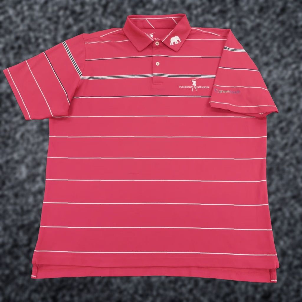 Vintage Tour Issued Polo Men XL Fairway & Greene Shirt Performance Tech Sponsor Shirt Polo Men XL Pink Sports USA Dicky Pride Mens Size US XL / EU 56 / 4 - 1 Thumbnail