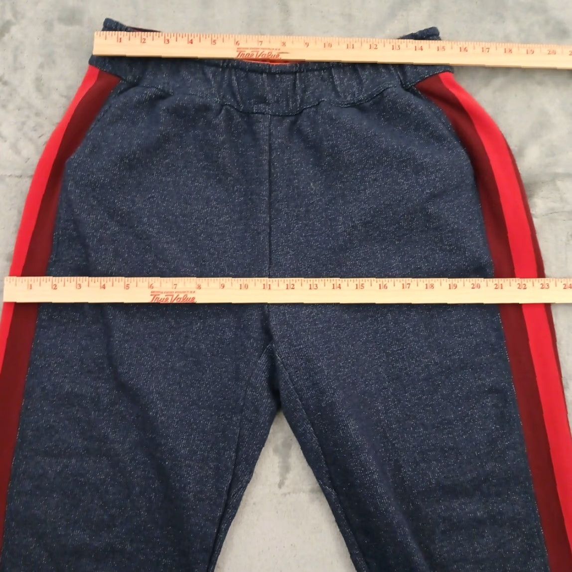 Vintage LNDR Jogger Pants Womens Large Blue Red Stripe Pull On Marl Horizon 30x24 Crop Size 36" / US 14 / IT 50 - 2 Thumbnail