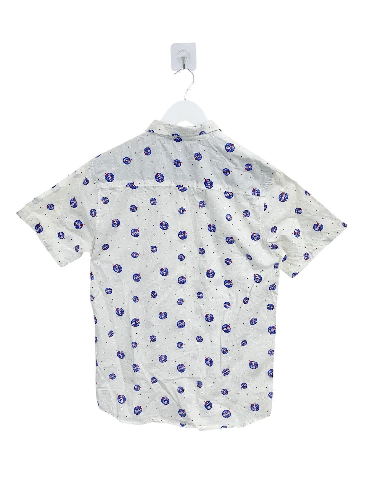 Japanese Brand BuzzAldrin Nasa Logo Over Print Button Up Shirt Size US M / EU 48-50 / 2 - 3 Thumbnail