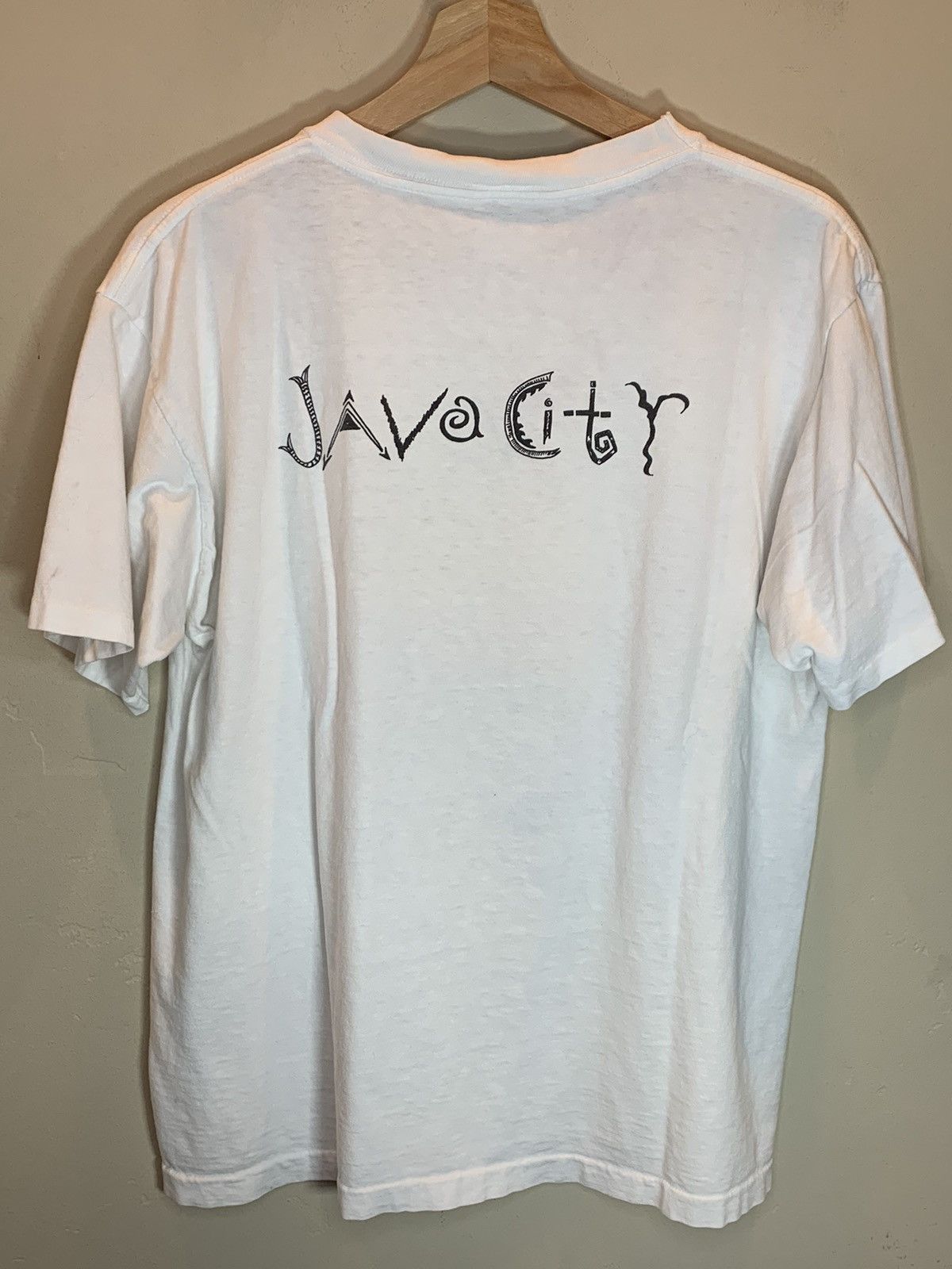Vintage *RARE* Vintage 1992 Javaholic Coffee Art Single Stitch Shirt Size US L / EU 52-54 / 3 - 2 Thumbnail