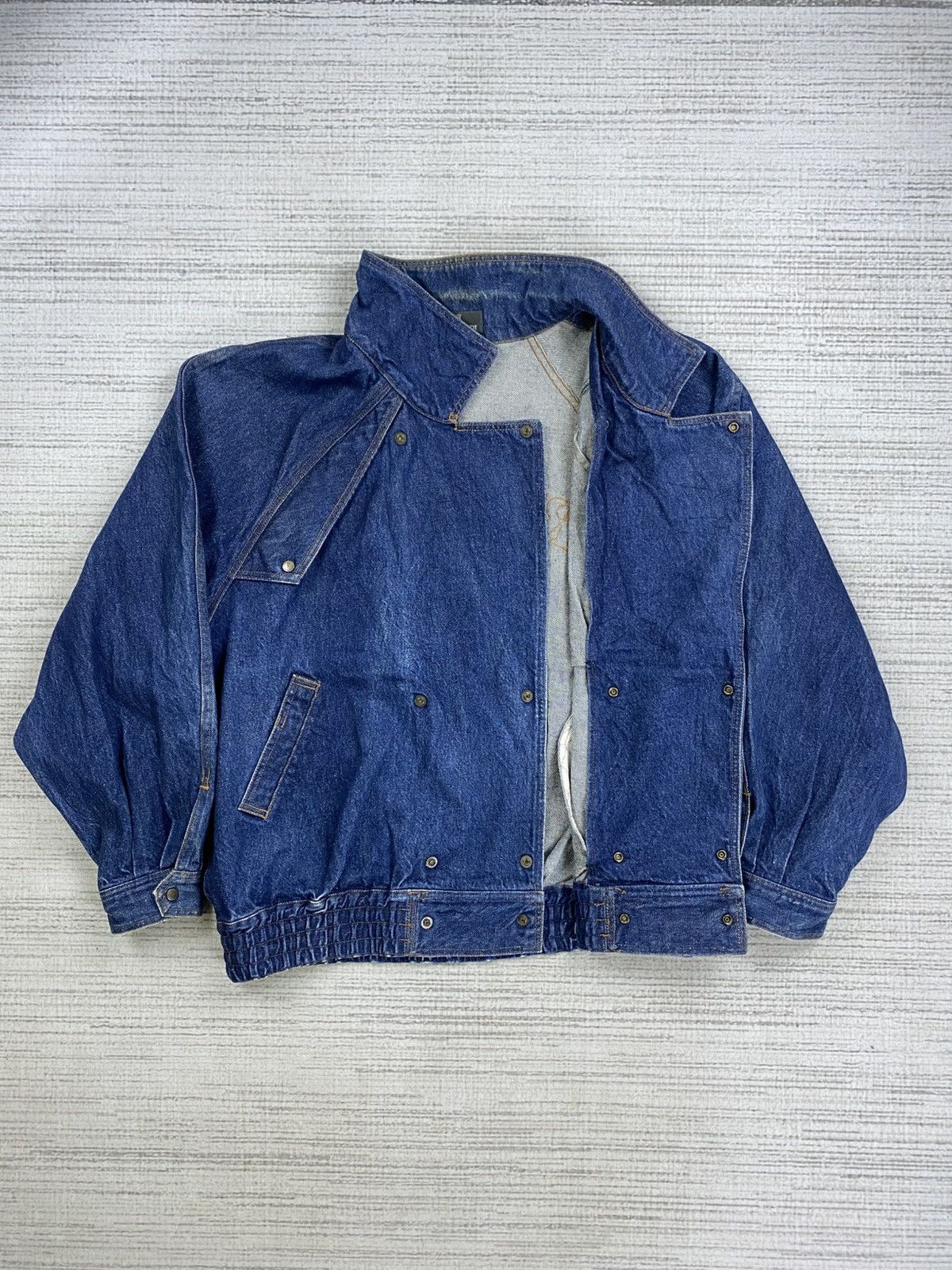 Trussardi Vintage Trussardi Rare Oversize Denim Blue Jacket Size US XL / EU 56 / 4 - 7 Thumbnail