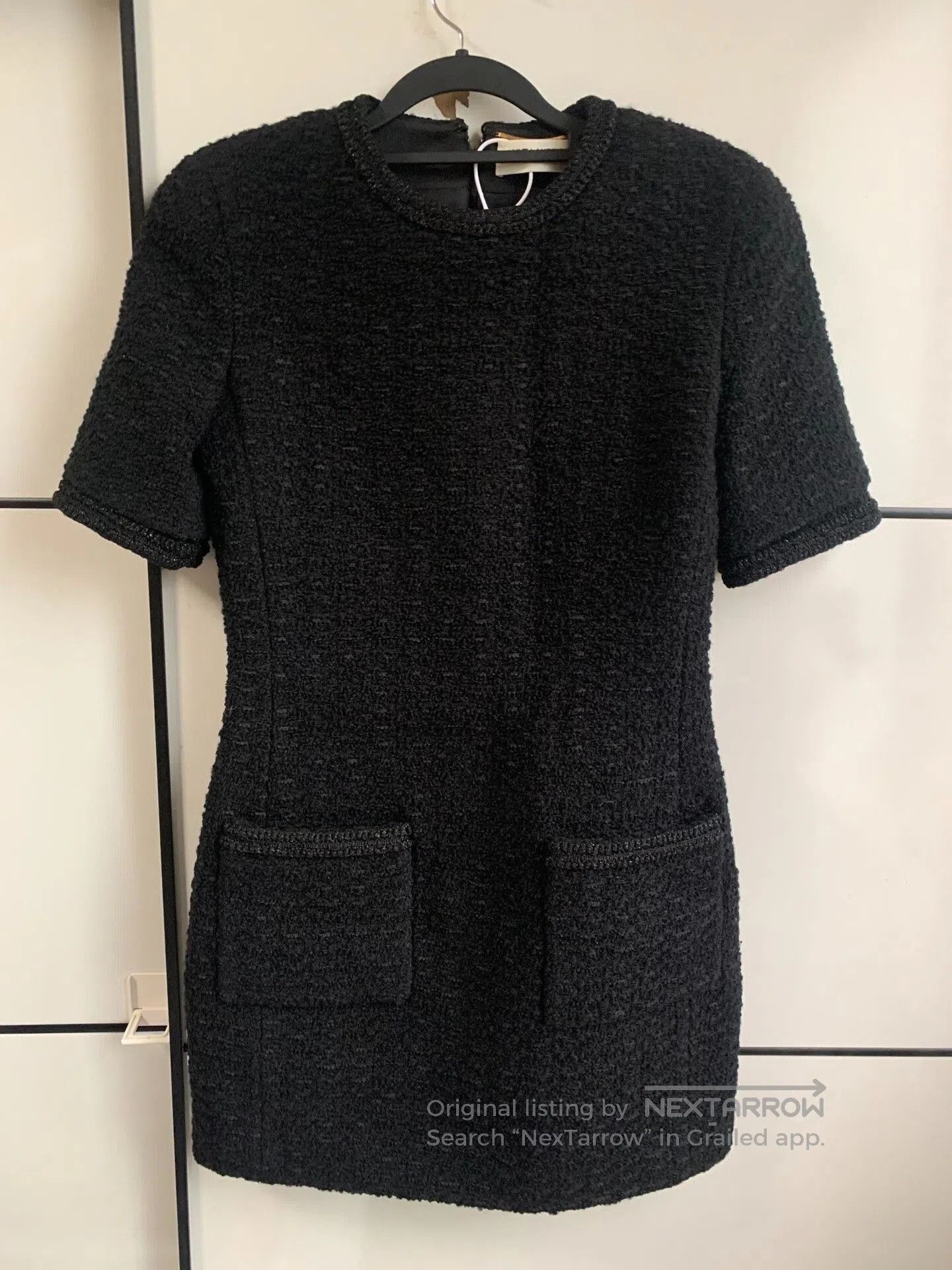 Saint Laurent Paris Saint Laurent Tweed Little Black Dress. Size XS / US 0-2 / IT 36-38 - 1 Thumbnail