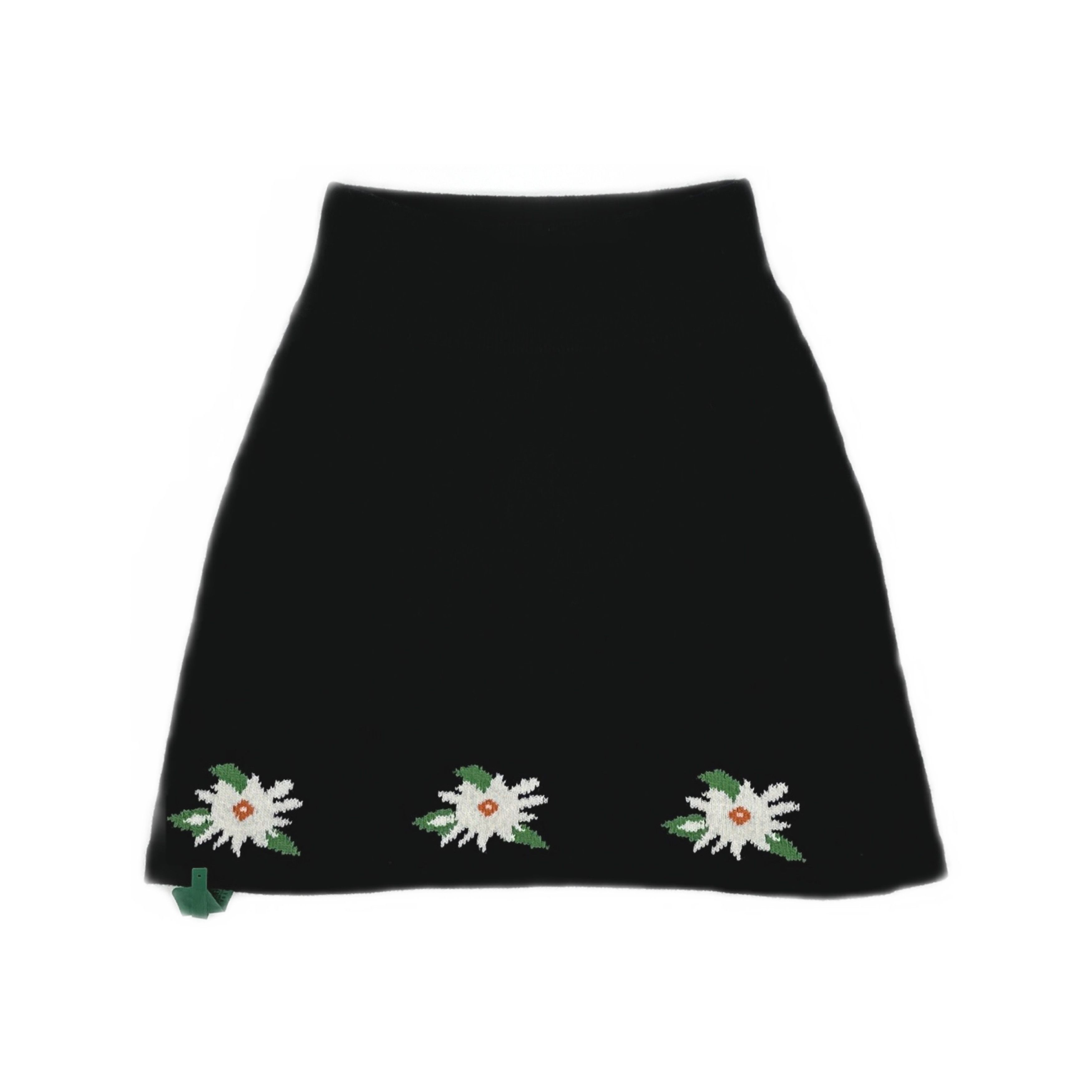 Miu Miu Miu Miu Floral Embroidered Knit Mini Skirt Size 40 Size 27" / US 4 / IT 40 - 1 Thumbnail