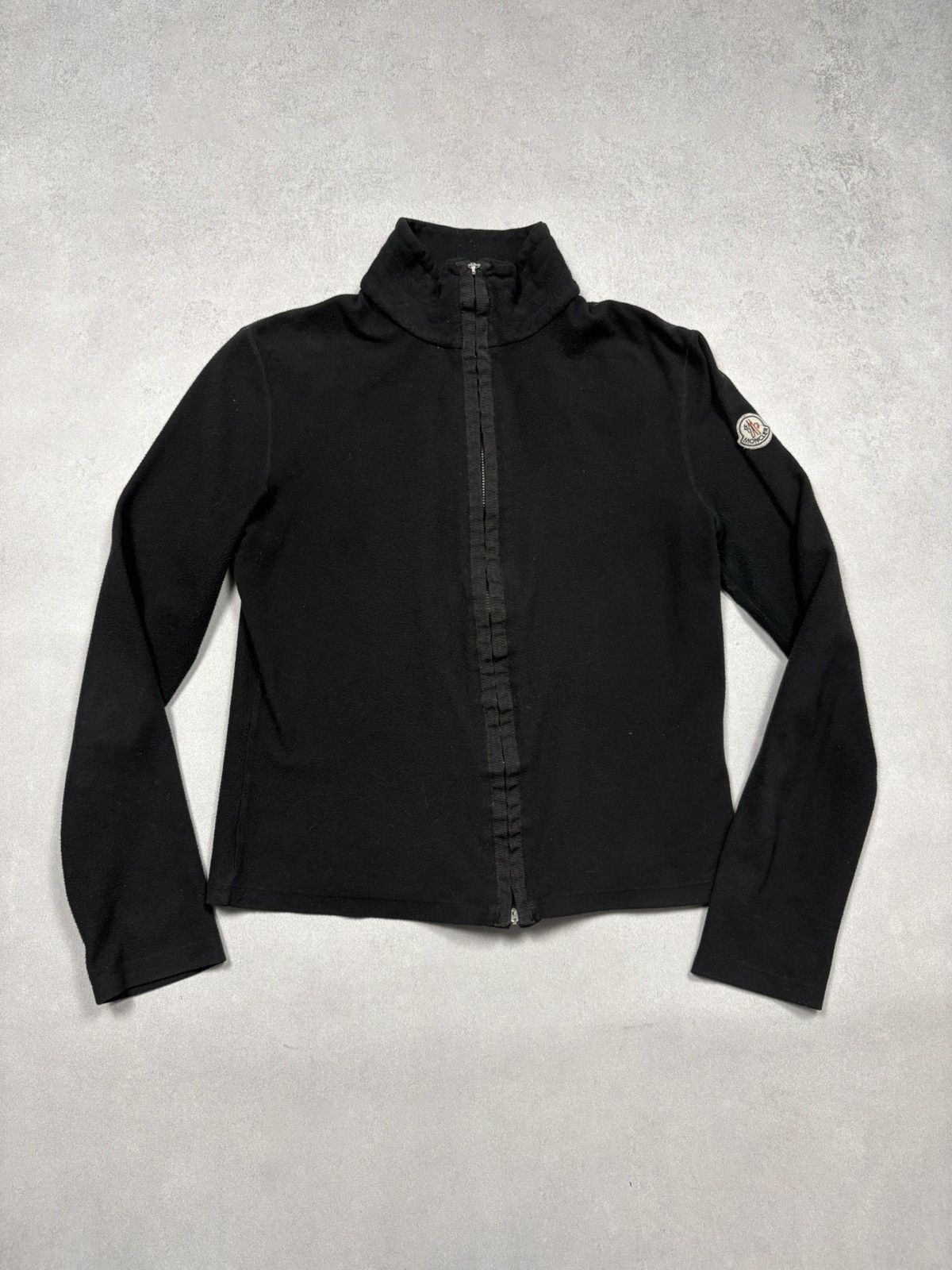 Moncler Vintage Moncler Black Full Zip Fleece Jacket High Neck Size M / US 6-8 / IT 42-44 - 1 Thumbnail