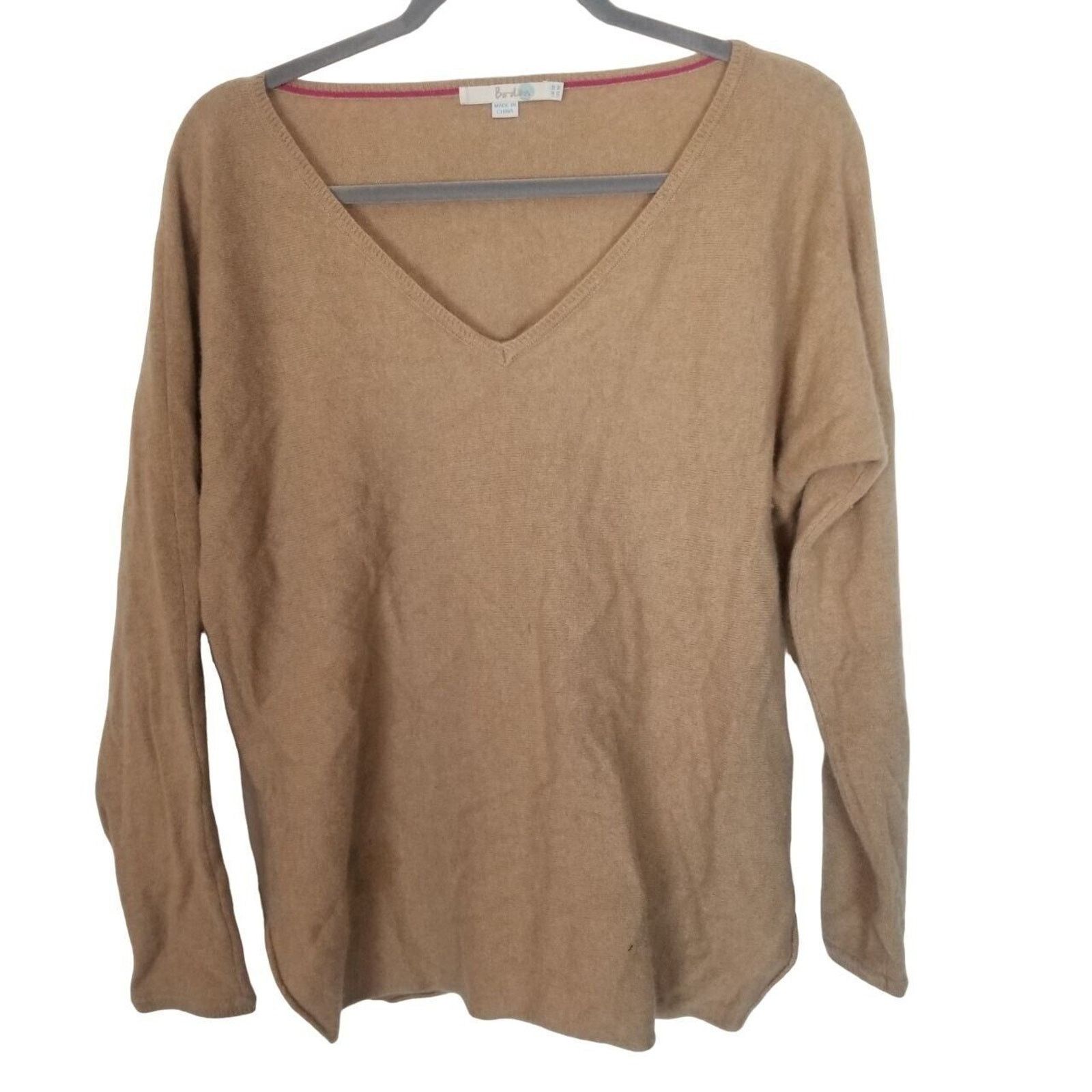 Boden Boden Womens Cashmere V-Neck Sweater Size 10 Quiet Luxury Size L / US 10 / IT 46 - 1 Thumbnail
