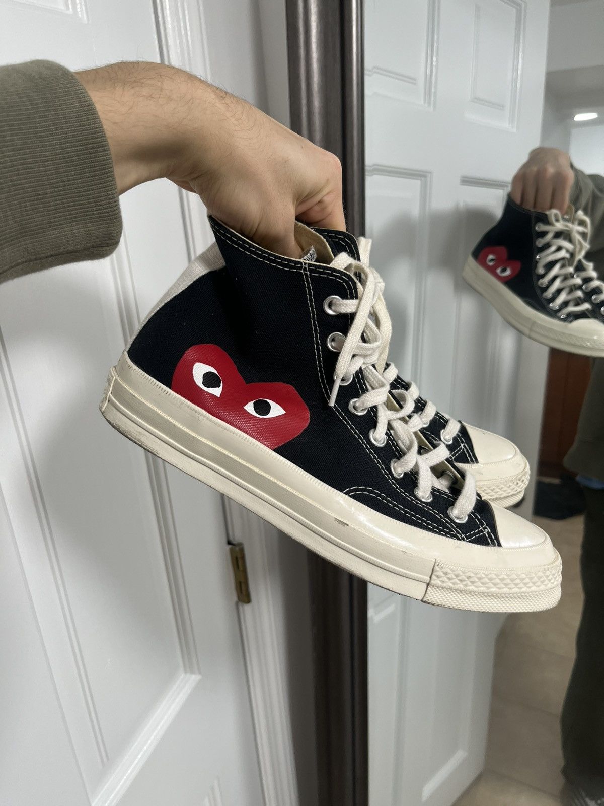 Comme des Garcons PLAY × Converse Comme des Garçons Play x Converse Chuck 70 High black Size US 7 / EU 40 - 1 Thumbnail