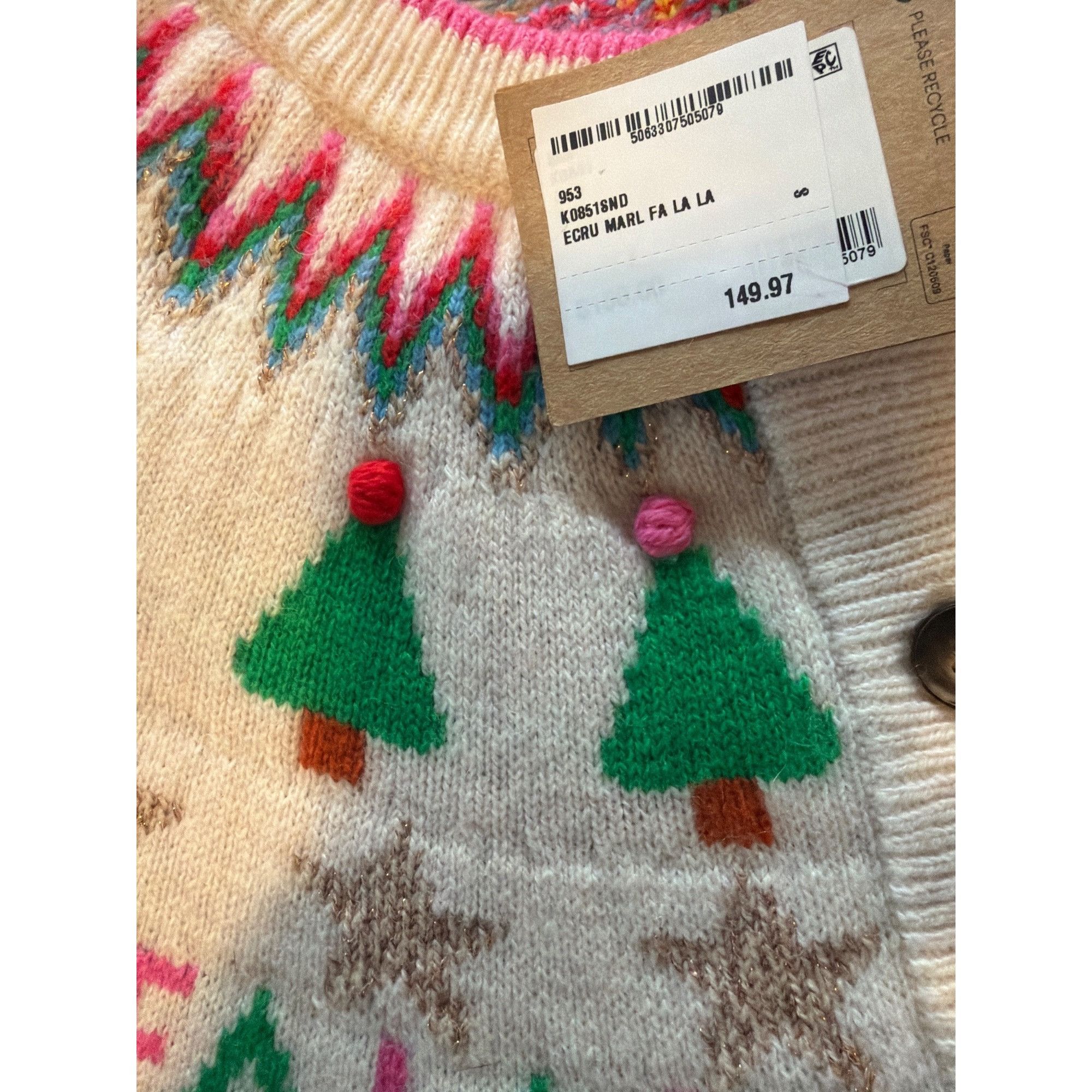 Boden New Boden Edie Fair Isle Alpaca Blend Holiday Cardigan Sweat Size S / US 4 / IT 40 - 7 Thumbnail