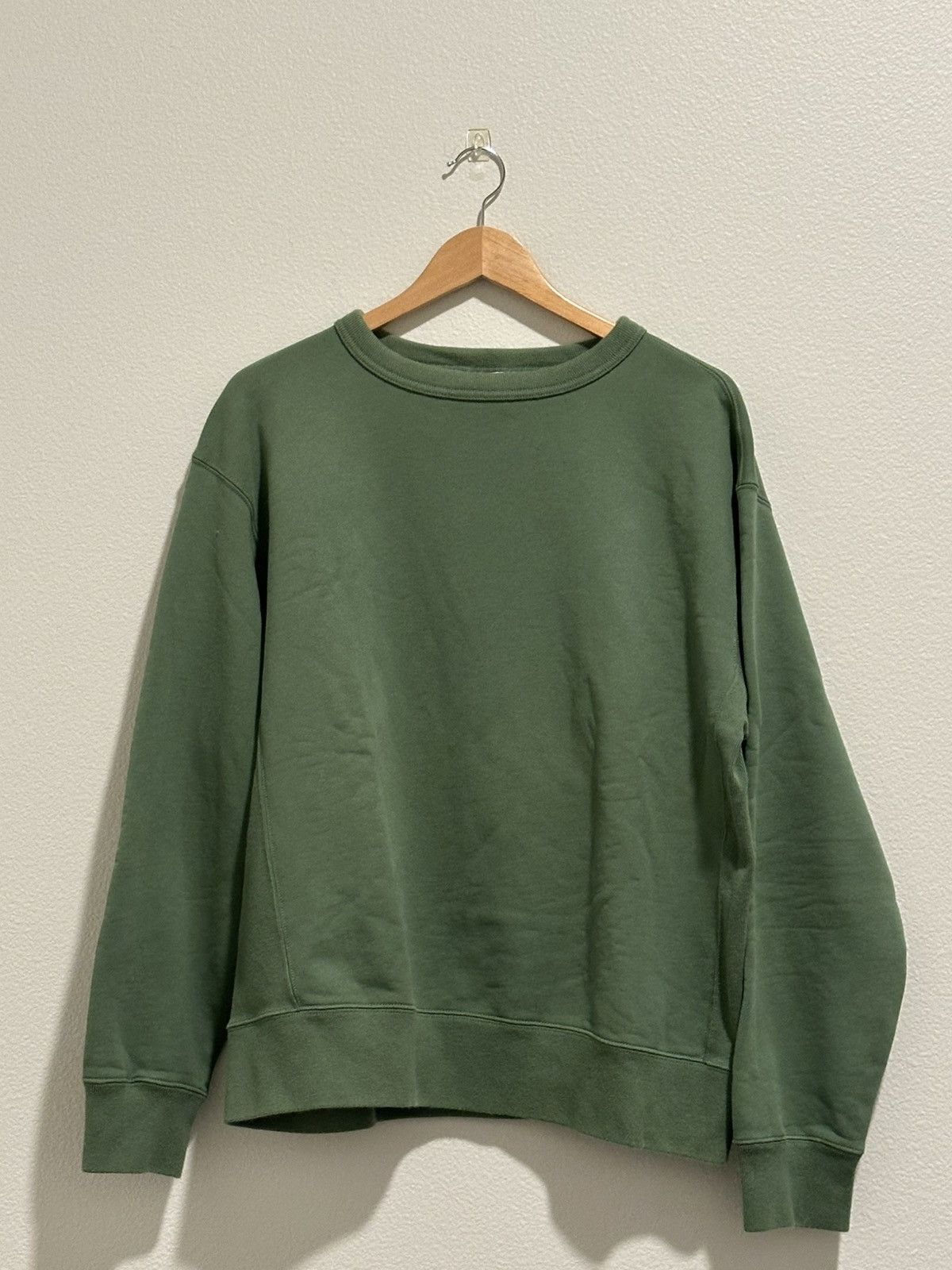 Lemaire × Uniqlo Uniqlo U Wide Fit Crew Neck Sweatshirt Green Size Large Size US L / EU 52-54 / 3 - 1 Thumbnail