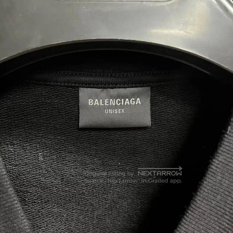 Balenciaga Balenciaga Black Logo Embroidered Sweatshirt. Size US XS / EU 42 / 0 - 2 Thumbnail