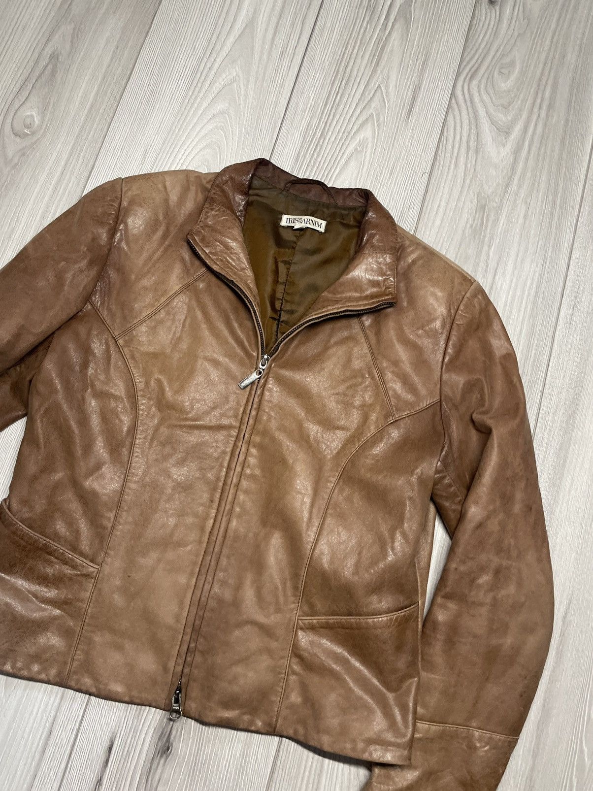 Iris von Arnim Vintage 90s Iris Von Arnim genuine leather biker jacket Size M / US 6-8 / IT 42-44 - 11 Thumbnail