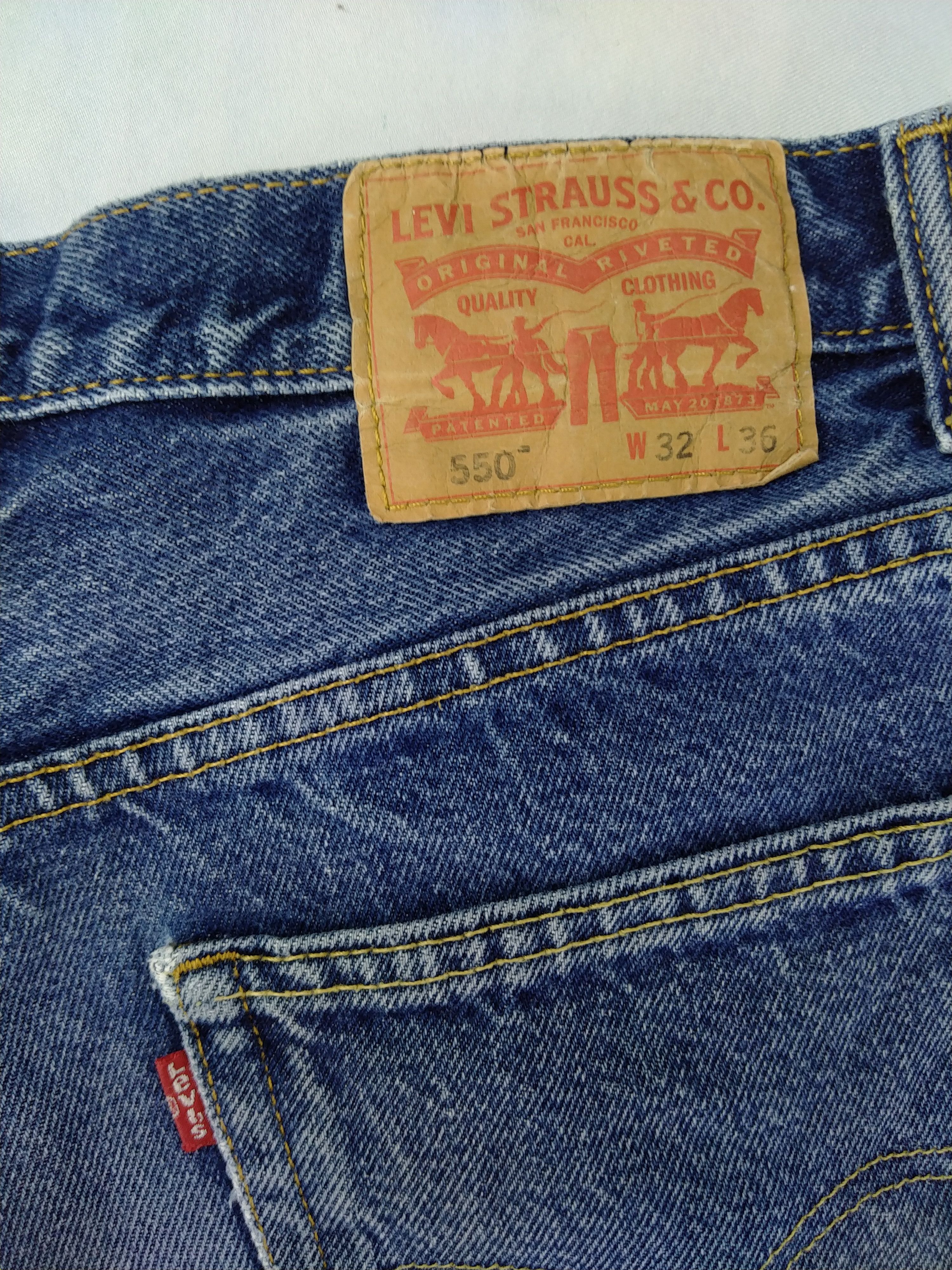 Levi's Distressed Blue Vintage Levi's 550 Denim 32 x 35.5 -JN534 Size US 32 / EU 48 - 8 Thumbnail