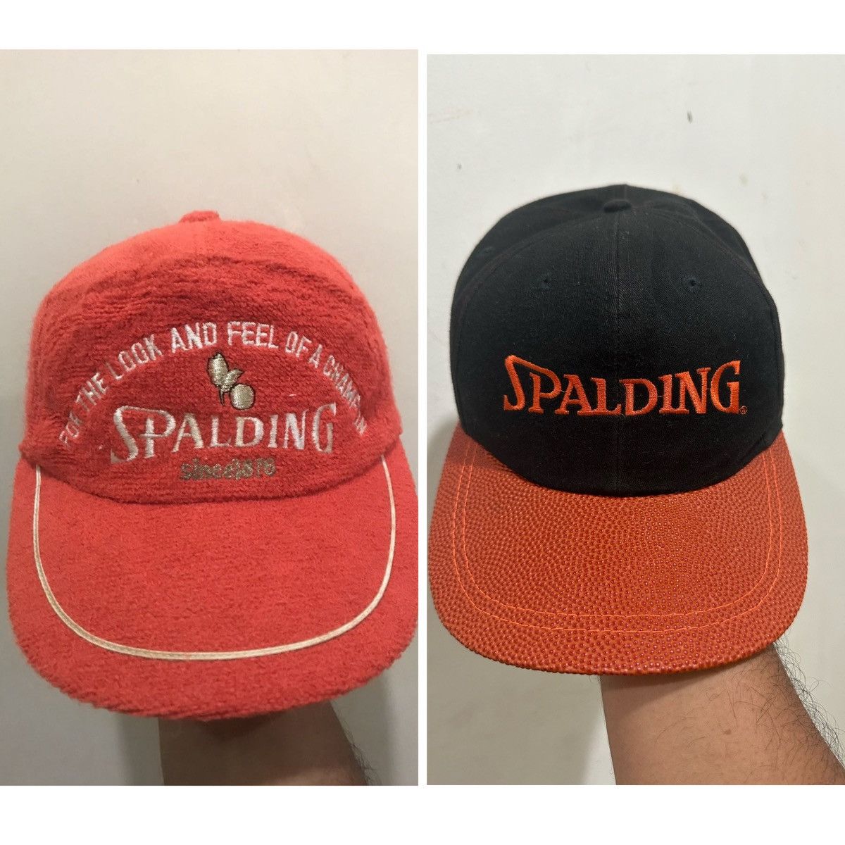 image of 90's Spalding Basketball Visor Made In Japan in Orange, Men's