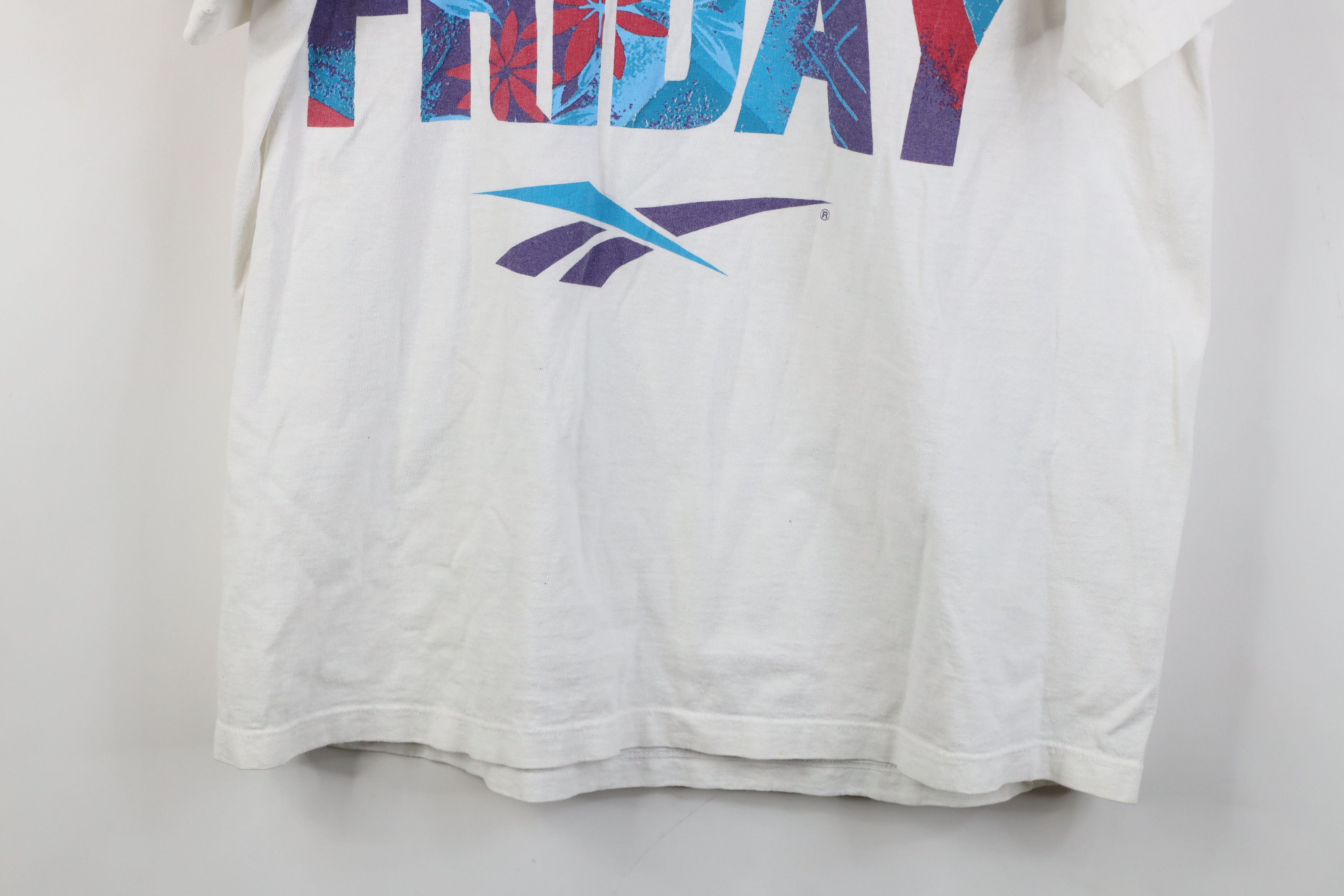 Reebok Vintage 90s Reebok Thank Goodness It's Friday T-Shirt USA Size US M / EU 48-50 / 2 - 14 Thumbnail