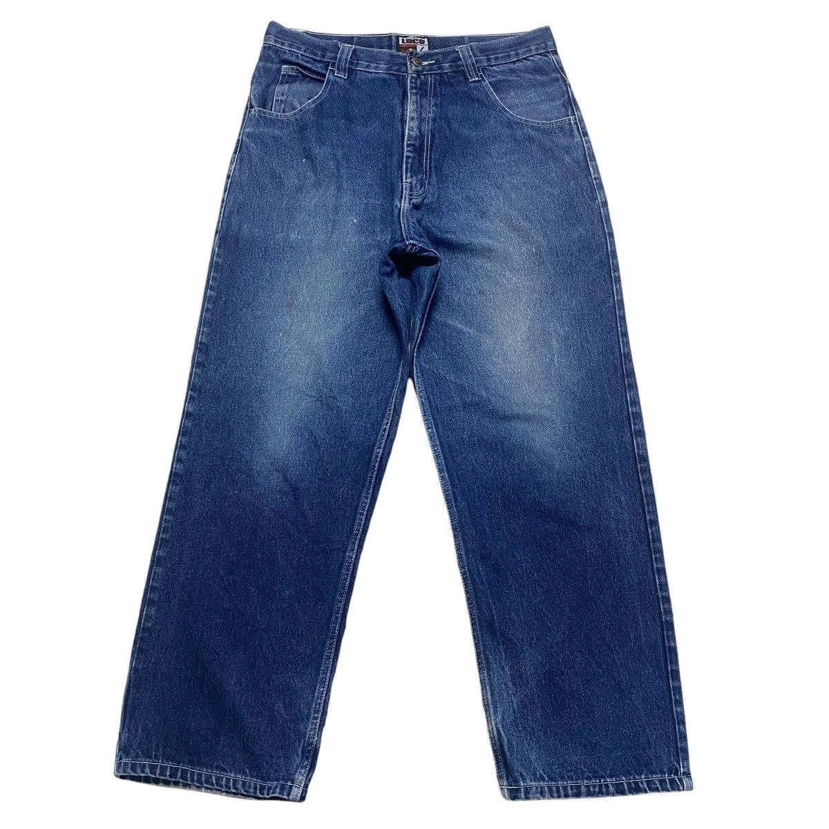 Vintage Vintage Y2K LOCO STREETGEAR Denim Baggy Pants Size US 35 - 2 Thumbnail