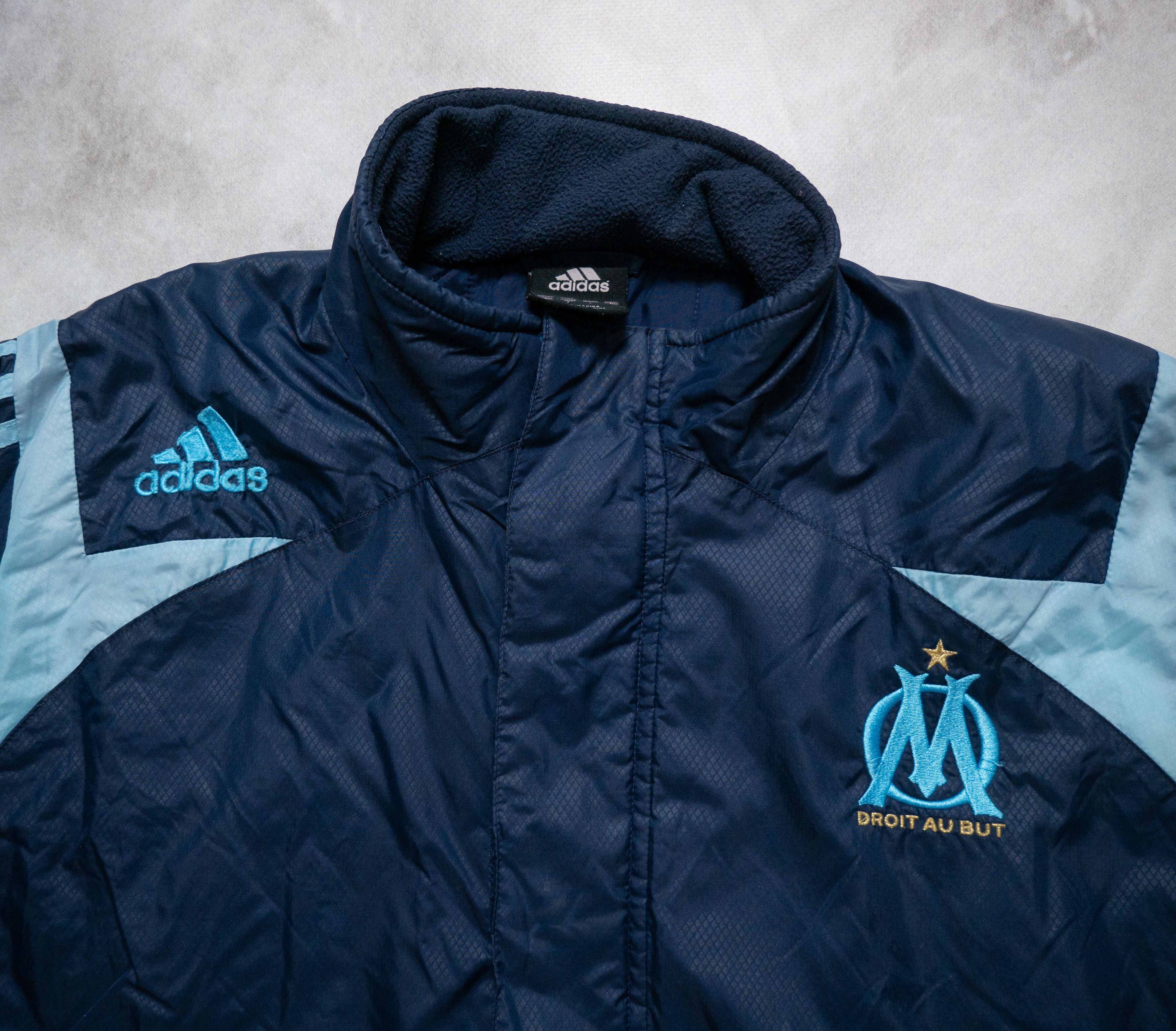 Adidas × Vintage Vintage Adidas Olympique Marseille Y2K Insulated Coat Jacket Size US M / EU 48-50 / 2 - 4 Thumbnail