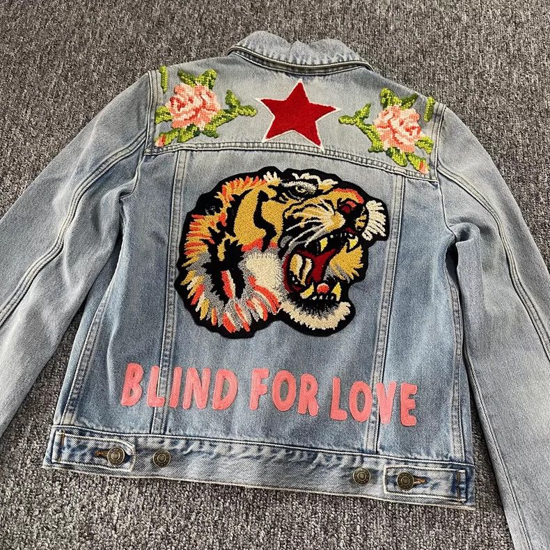 Gucci Gucci Size 36 Size 36 denim embroidered tiger little bee ja Size US XS / EU 42 / 0 - 2 Thumbnail