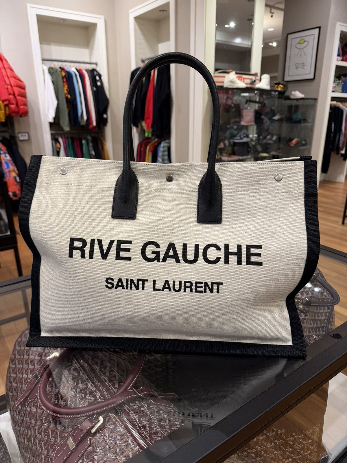 Saint Laurent Paris Saint Laurent Rive Gauche Tote Bag Size ONE SIZE - 1 Thumbnail