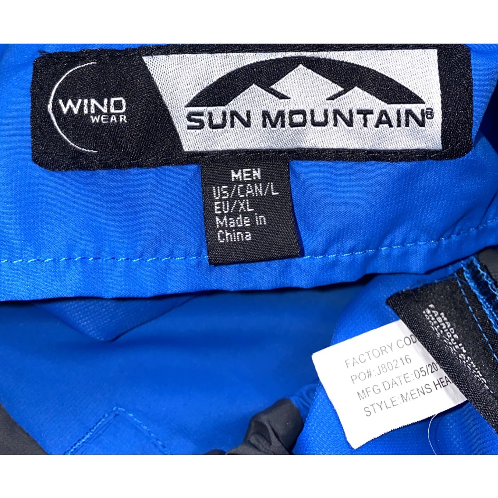 Vintage Sun Mountain Mens Blue/Gray Polyester 1/2 Zip Pullover Golf Jacket Size L Size US L / EU 52-54 / 3 - 5 Thumbnail