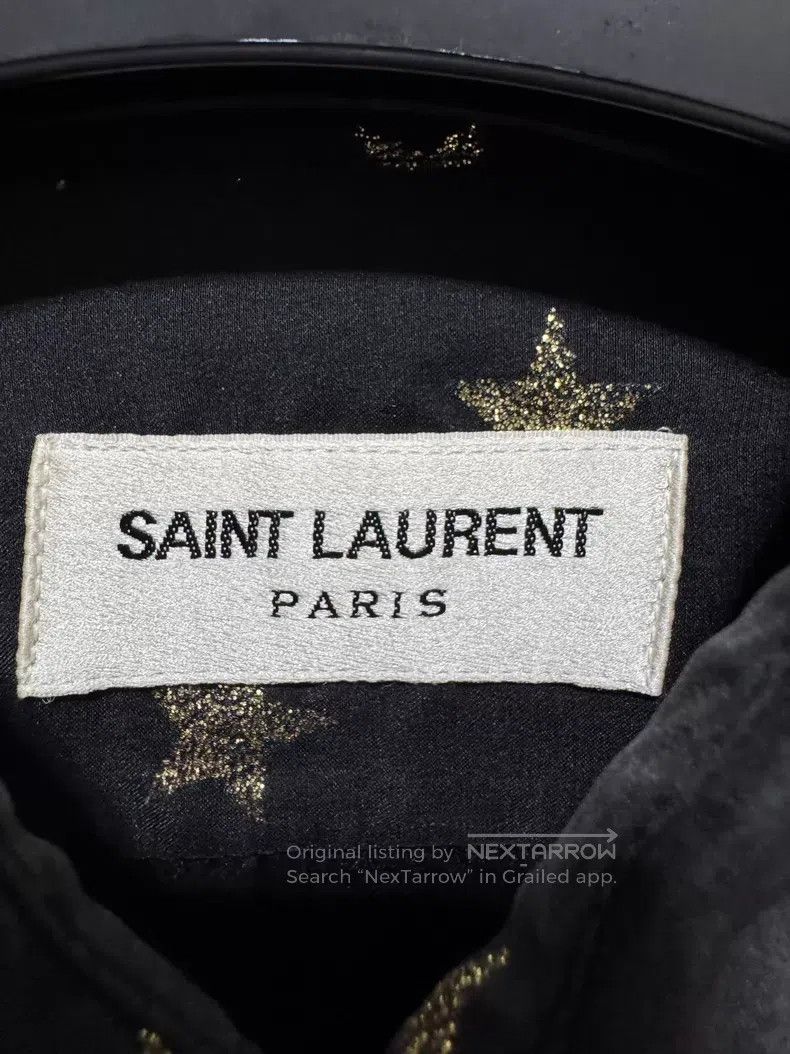 Saint Laurent Paris Saint Laurent Paris Satin Mulberry Silk Black and Gold烫 Go Size XS / US 0-2 / IT 36-38 - 5 Thumbnail