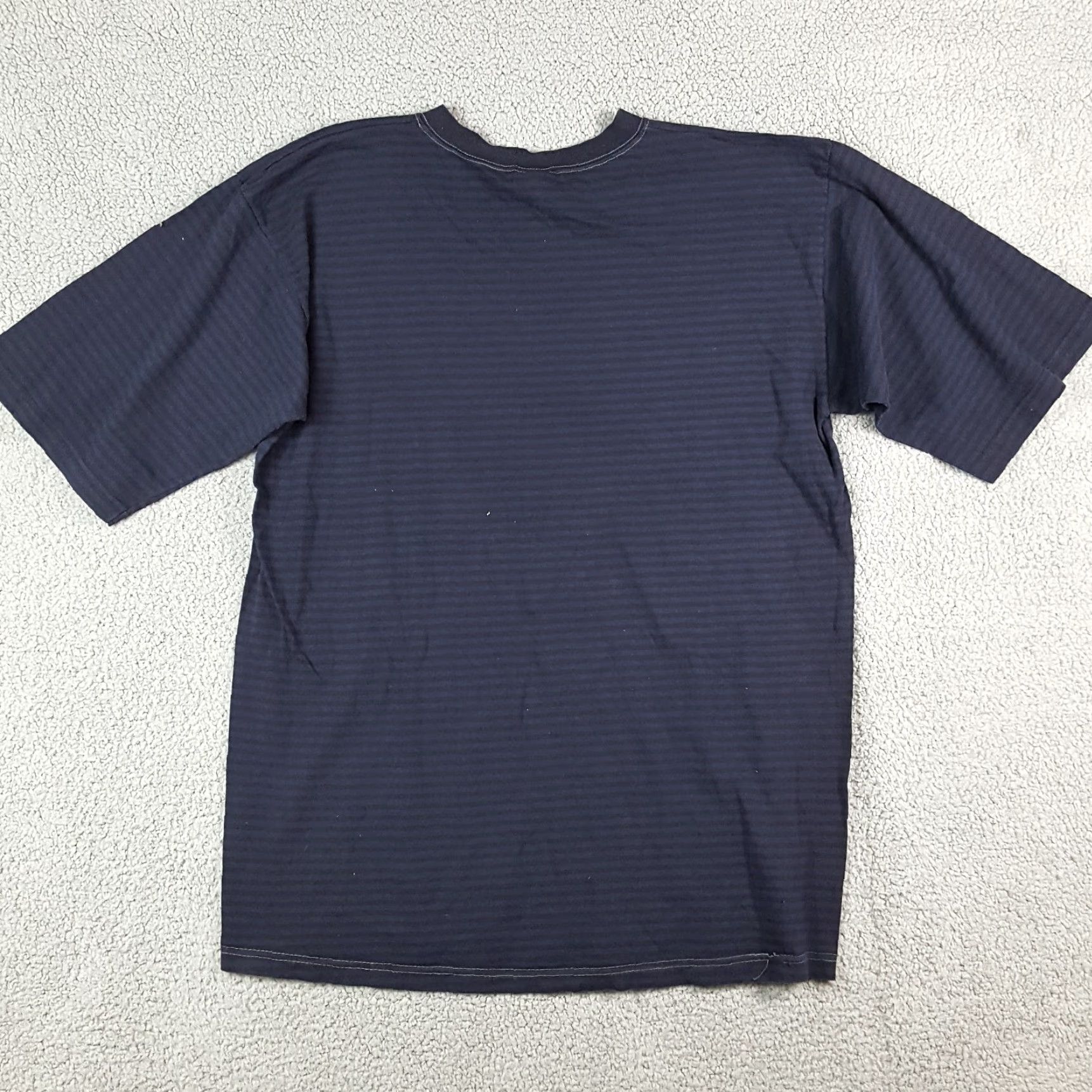 Bugle Boy VINTAGE Bugle Boy Striped Biker Logo T-Shirt Men's Medium Gray Y2K Retro Skate Surf Grunge Size US M / EU 48-50 / 2 - 5 Thumbnail