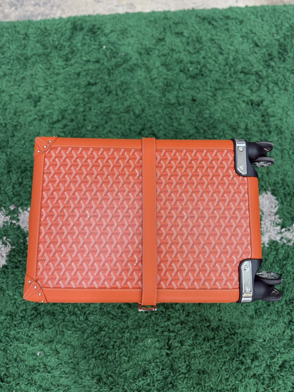 Goyard Goyard Bourget PM Carry On Suitecase Orange Canvas Trolley Size ONE SIZE - 4 Thumbnail