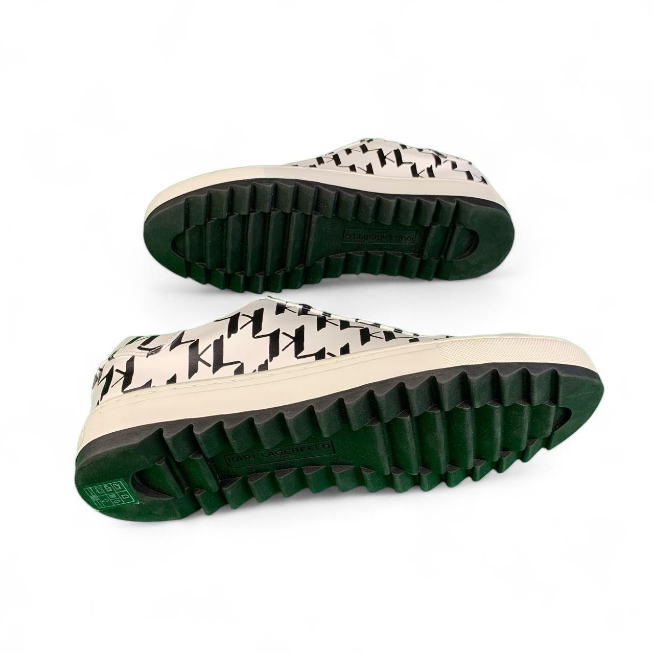 Karl Lagerfeld KARL LAGERFELD - White Leather Sneakers Logo Size US 10.5 / EU 43-44 - 8 Thumbnail
