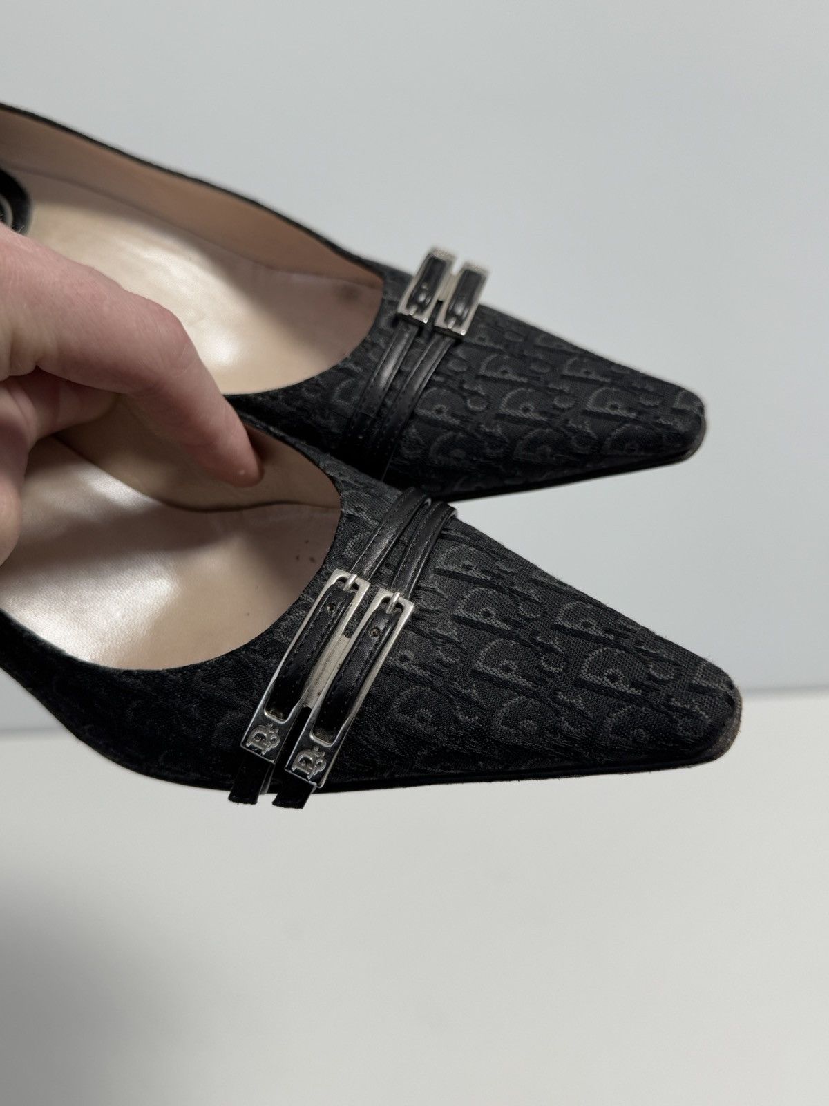 Dior Vintage Authentic Dior Diorissimo Black Jaquard Monogram Size US 7 / IT 37 - 12 Thumbnail