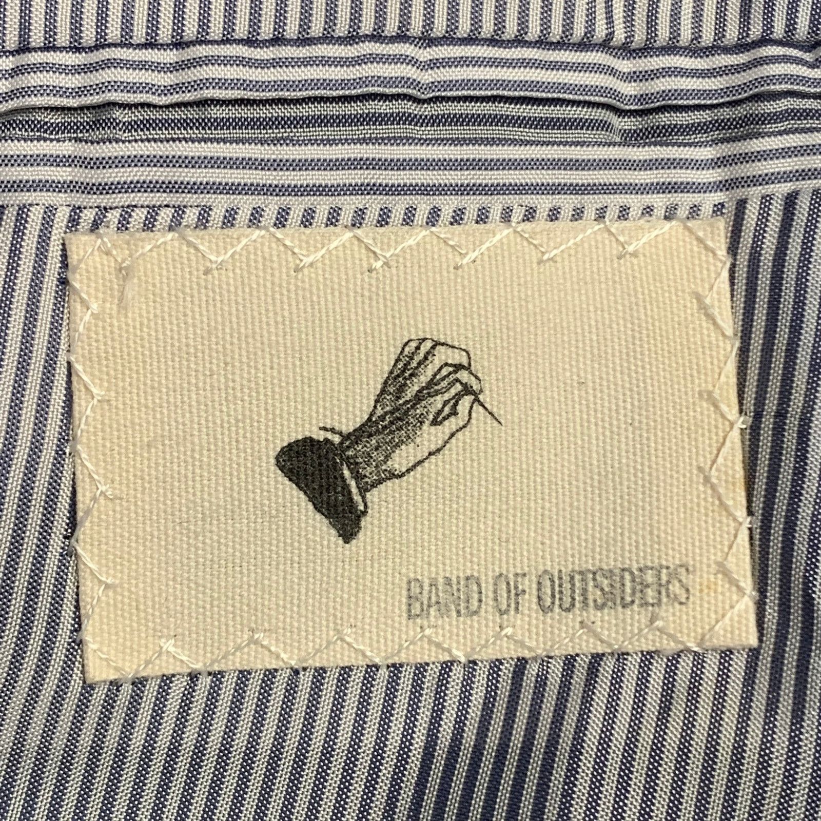 Band Of Outsiders BAND OF OUTSIDERS Size 40 Stripe Wool Notch Lapel Sport Coat Size 40R - 6 Thumbnail