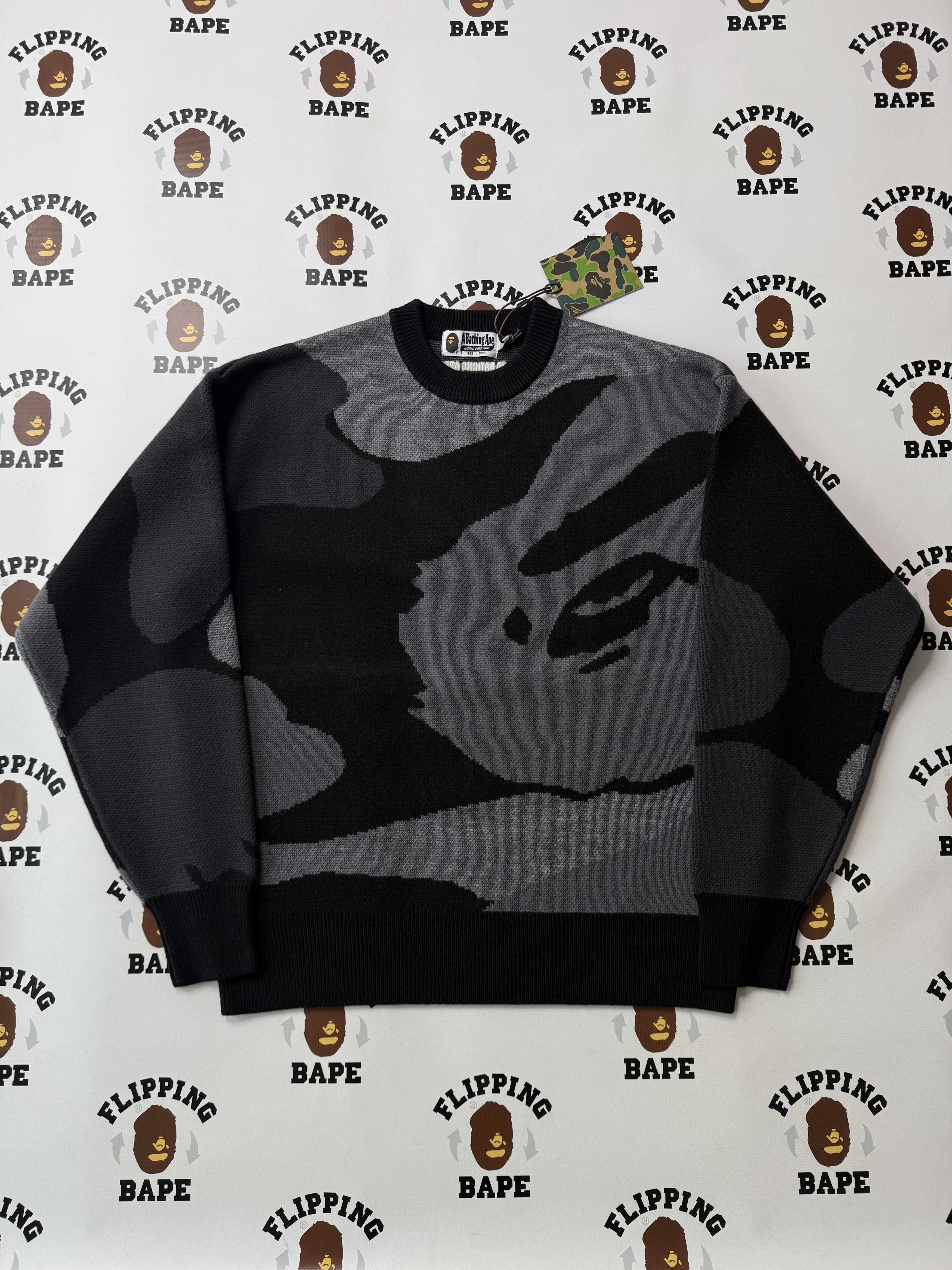 Bape BAPE MEGA ABC CAMO KNIT CREWNECK SWEATSHIRT Size US XL / EU 56 / 4 - 1 Thumbnail