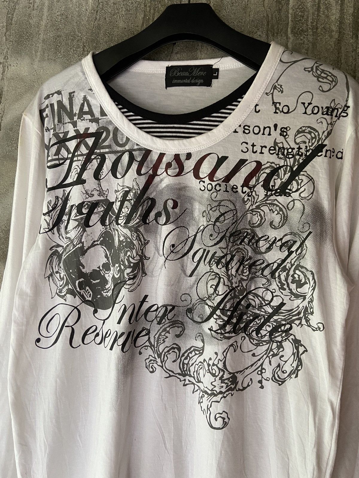 Japanese Brand BEAUMERE SKULL THOUSAND TRUTHS LONG SLEEVE Size US L / EU 52-54 / 3 - 3 Thumbnail