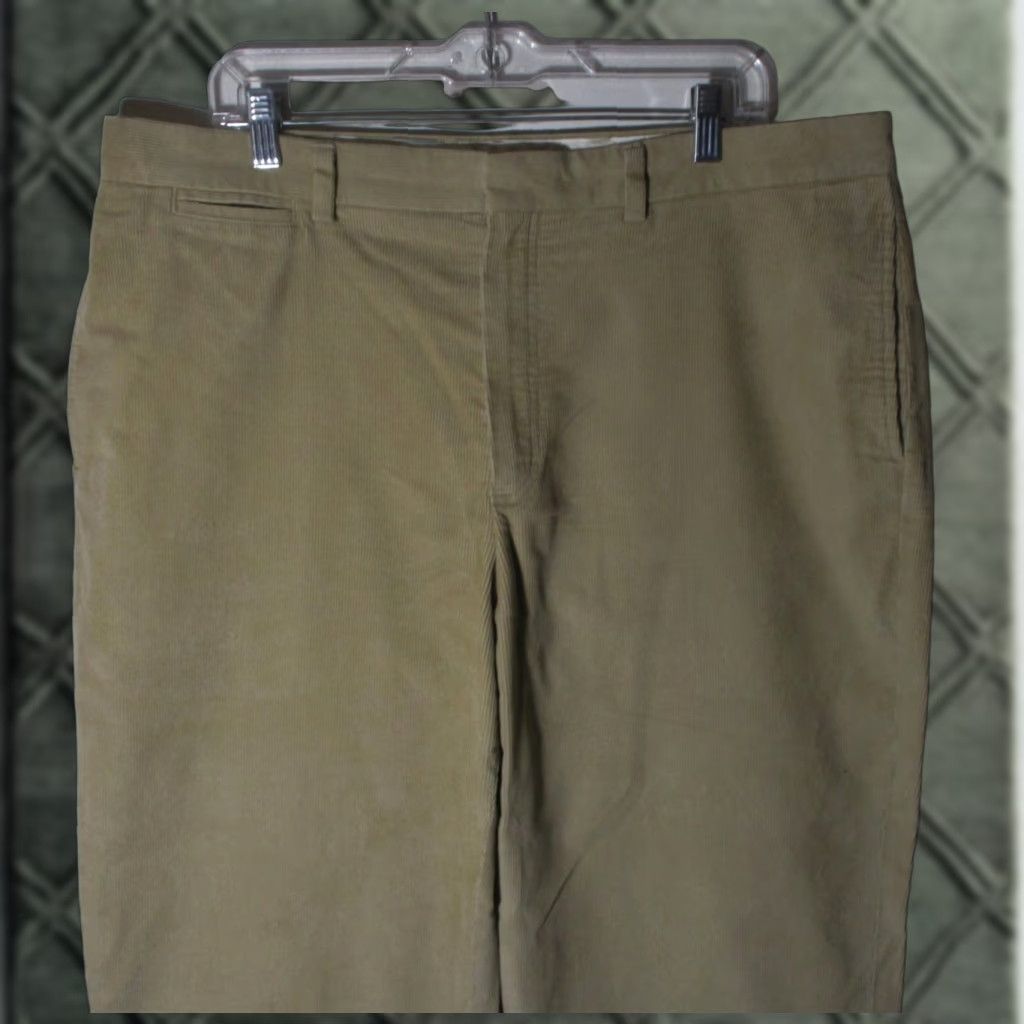 Vintage L.L. Bean Tan Corduroy Pants Men 38W 32L Straight Belt Loops Front Pockets 100% Cotton Regular Rise Mid Vintage No N/A Size US 38 / EU 54 - 1 Thumbnail