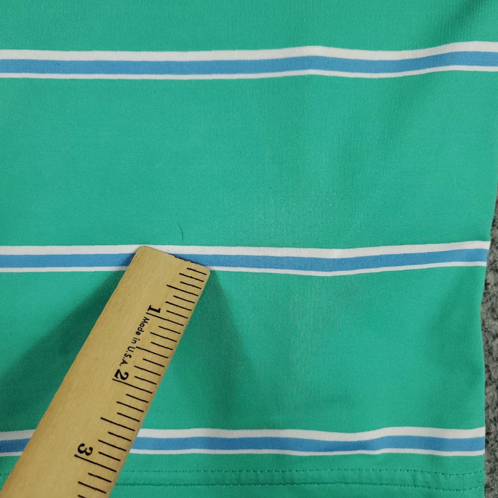 Footjoy FJ Polo Shirt Mens L Turquoise Blue Striped Short Sleeve Button Collar Logo Casual Golf Shirt Mens Size US L / EU 52-54 / 3 - 5 Thumbnail