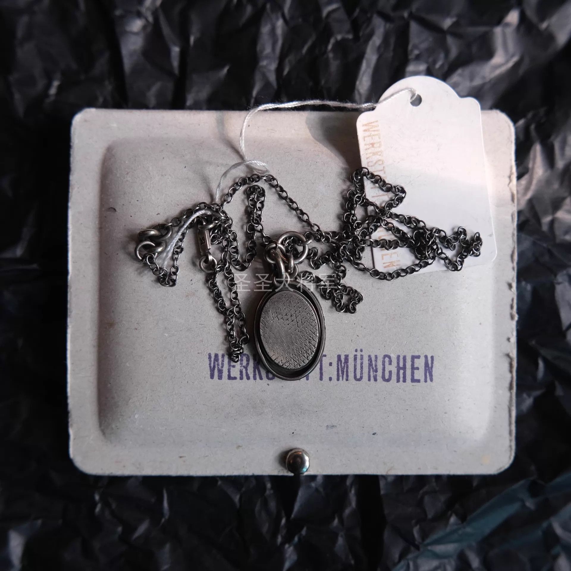 Werkstatt Munchen Werkstatt Munchen M3861 Distressed 2 Silver Tag Necklace Size ONE SIZE - 3 Thumbnail