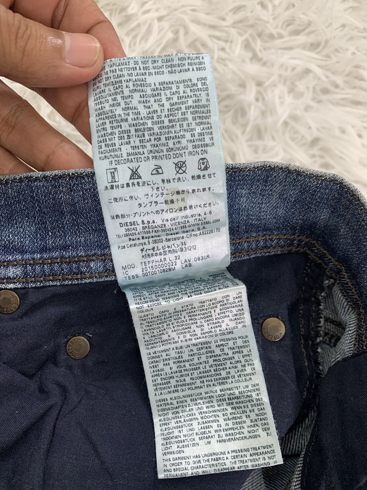 Diesel Distress Diesel Tepphar Slim Carrot Denim Pant Size US 35 - 24 Thumbnail