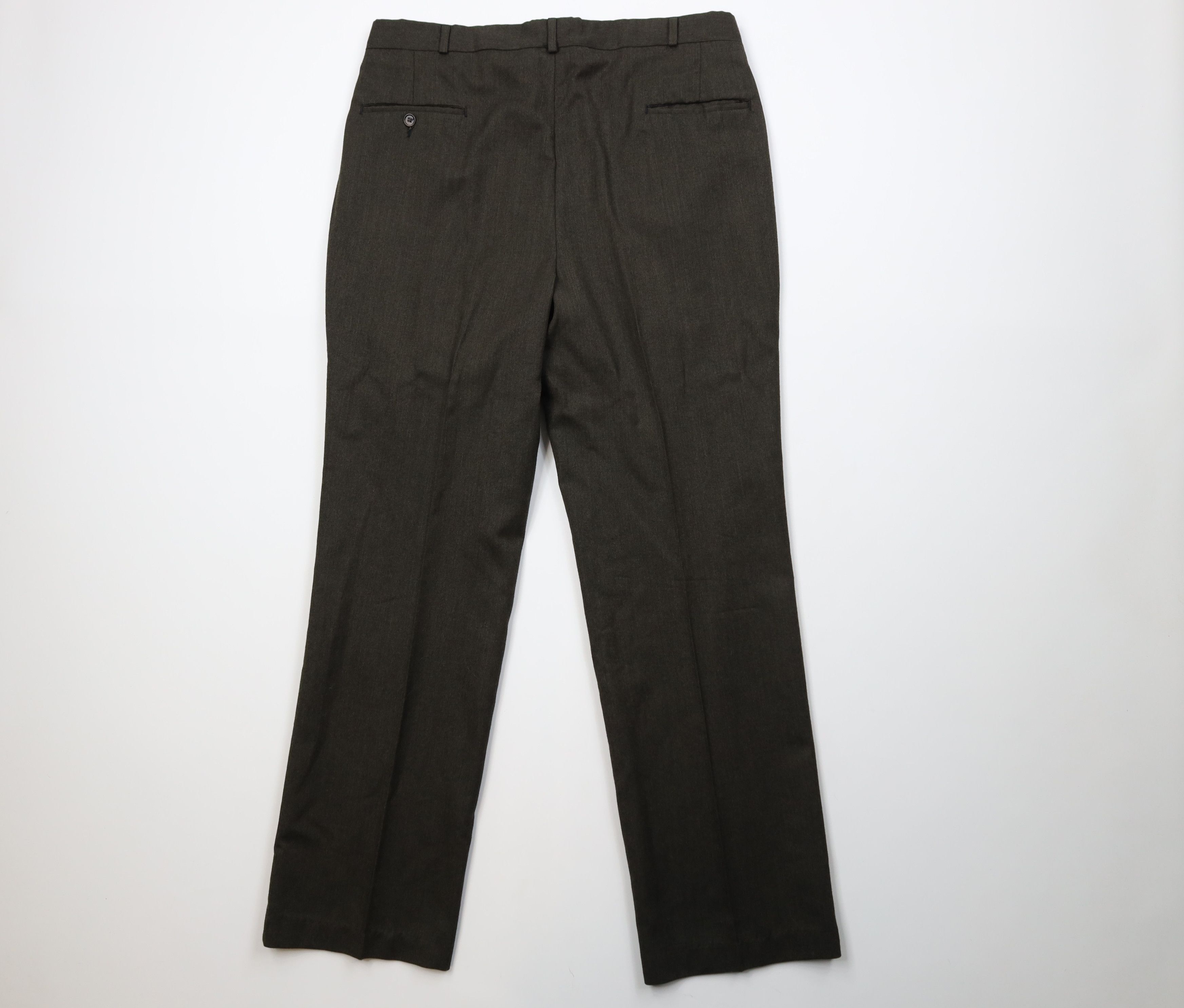 Vintage Vintage 90s Streetwear Knit Wide Leg Chino Pants Green USA Size US 36 / EU 52 - 8 Thumbnail