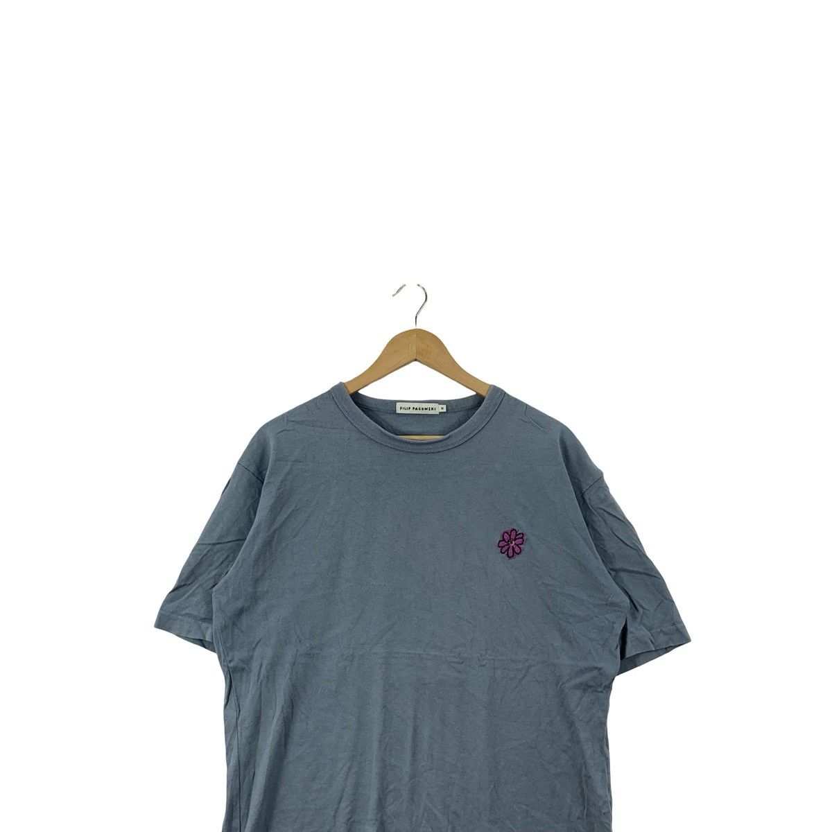 Filippa K Vintage FILIP PAGOWSKI T-Shirt Minimalist Flower Embroidery Size US M / EU 48-50 / 2 - 3 Thumbnail