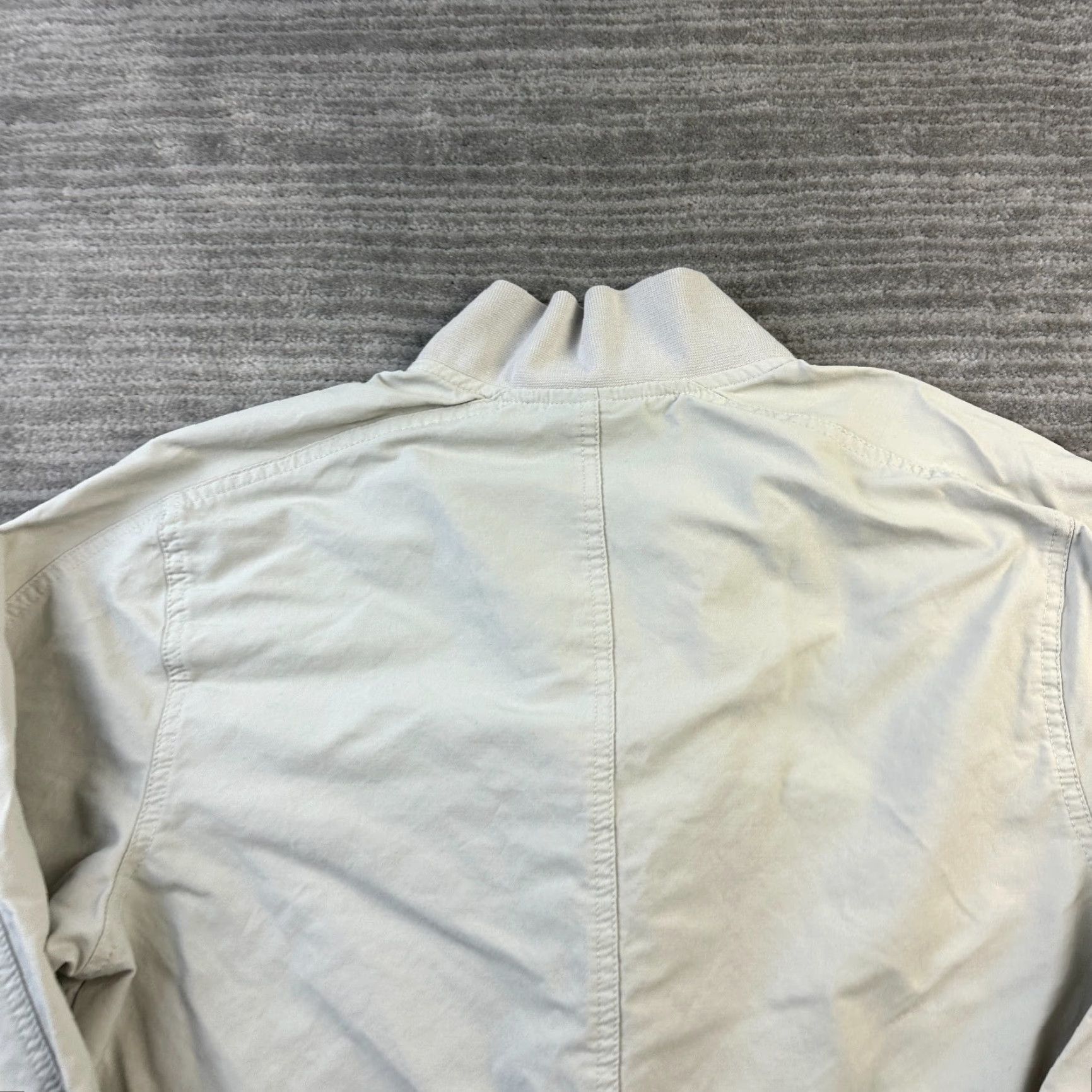 Nike Nike Jacket Mens Small Beige Tan Cream Bomber Woven Windbreaker Unlined Full Zip Pockets Size US S / EU 44-46 / 1 - 6 Thumbnail