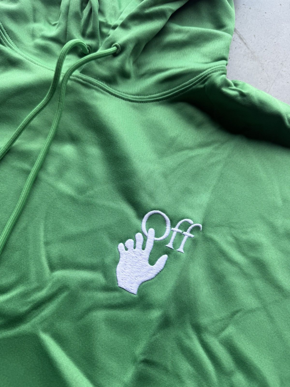 Off-White Off-White Hand Logo Hoodie Green Size US XL / EU 56 / 4 - 2 Thumbnail